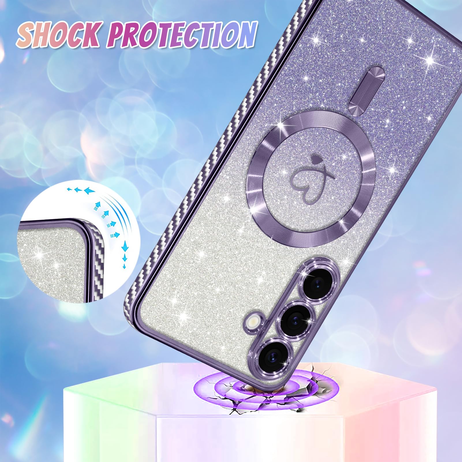Foto 3 | Funda Bonoma Para Teléfono Móvil Compatible Con Samsung Galaxy S25, Color Morado - Venta Internacional.
