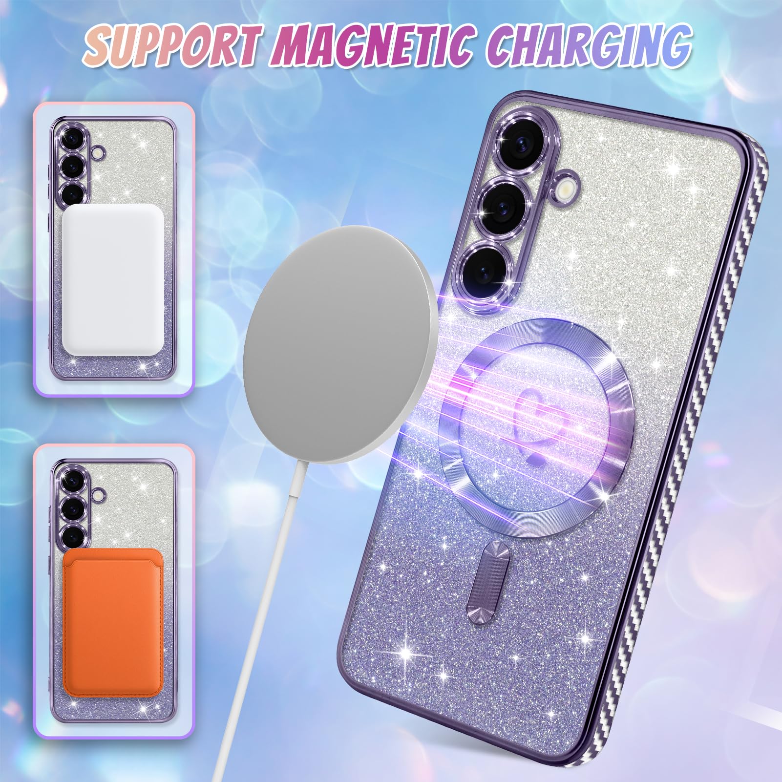 Foto 5 | Funda Bonoma Para Teléfono Móvil Compatible Con Samsung Galaxy S25, Color Morado - Venta Internacional.