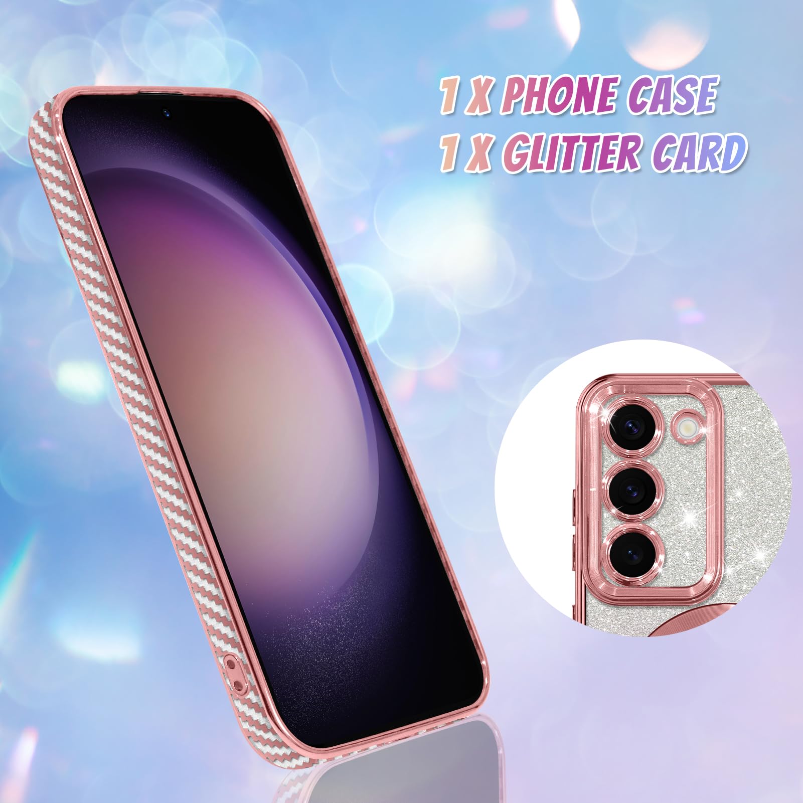 Foto 3 pulgar | Funda Bonoma Para Teléfono Móvil Compatible Con Samsung Galaxy S23, Color Rosa - Venta Internacional.