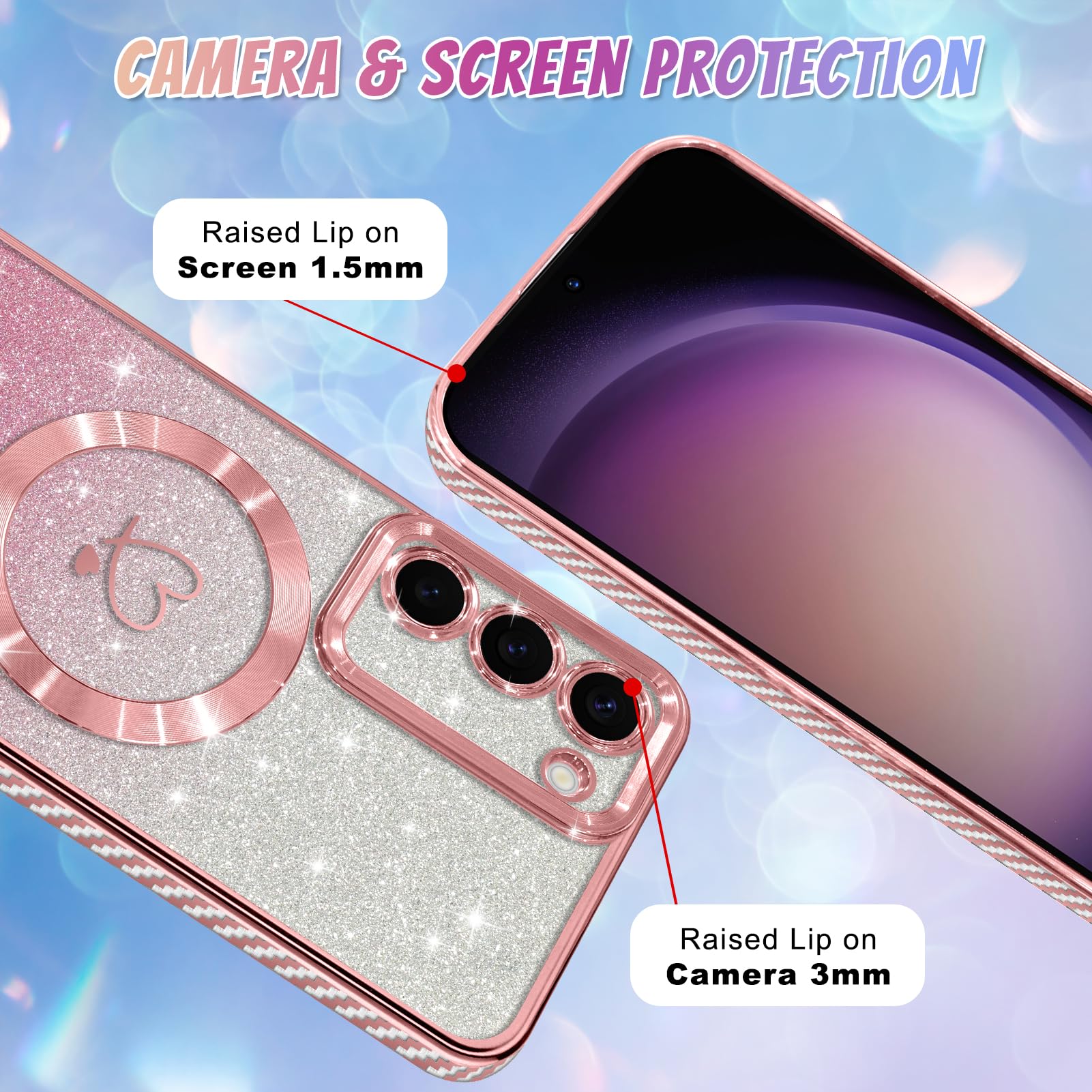 Foto 5 pulgar | Funda Bonoma Para Teléfono Móvil Compatible Con Samsung Galaxy S23, Color Rosa - Venta Internacional.