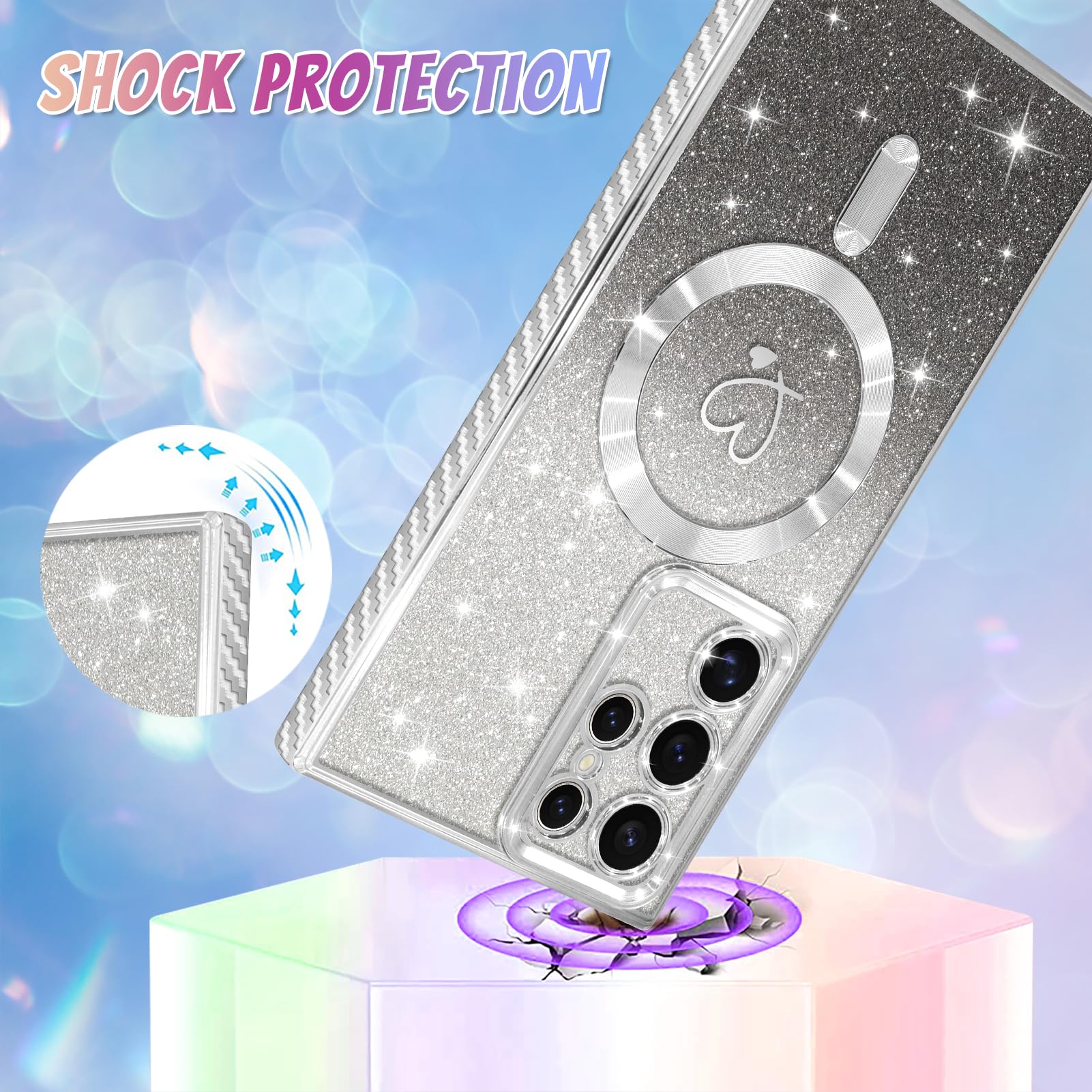 Foto 4 pulgar | Funda De Teléfono Bonoma Compatible Con Samsung Galaxy S22 Ultra - Venta Internacional.