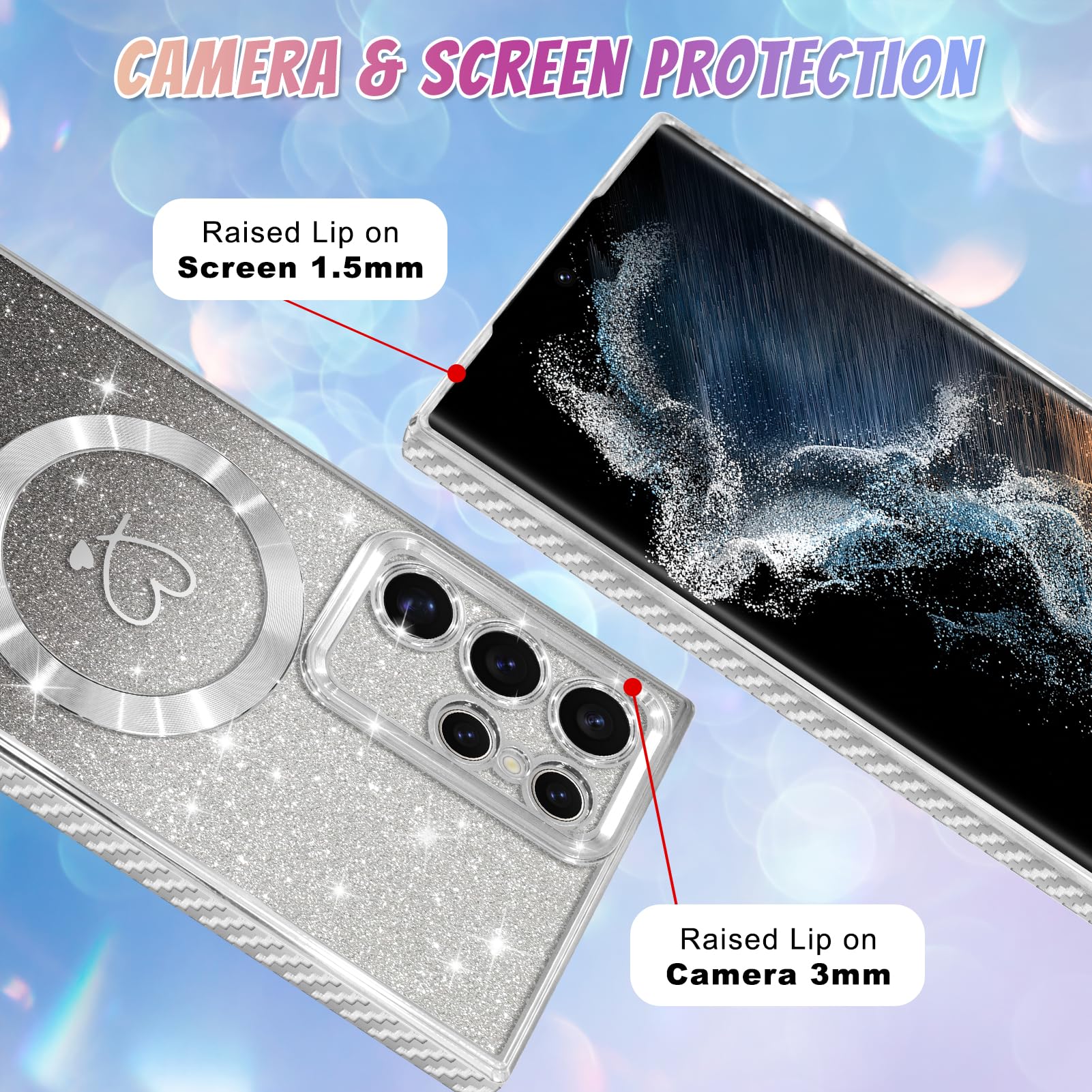 Foto 5 pulgar | Funda De Teléfono Bonoma Compatible Con Samsung Galaxy S22 Ultra - Venta Internacional.