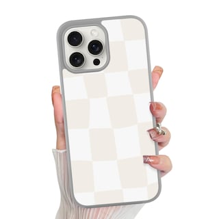 Foto 1 | Funda De Teléfono Kanghar Para Iphone 15 Pro Max A Cuadros, Gris Y Blanco - Venta Internacional.