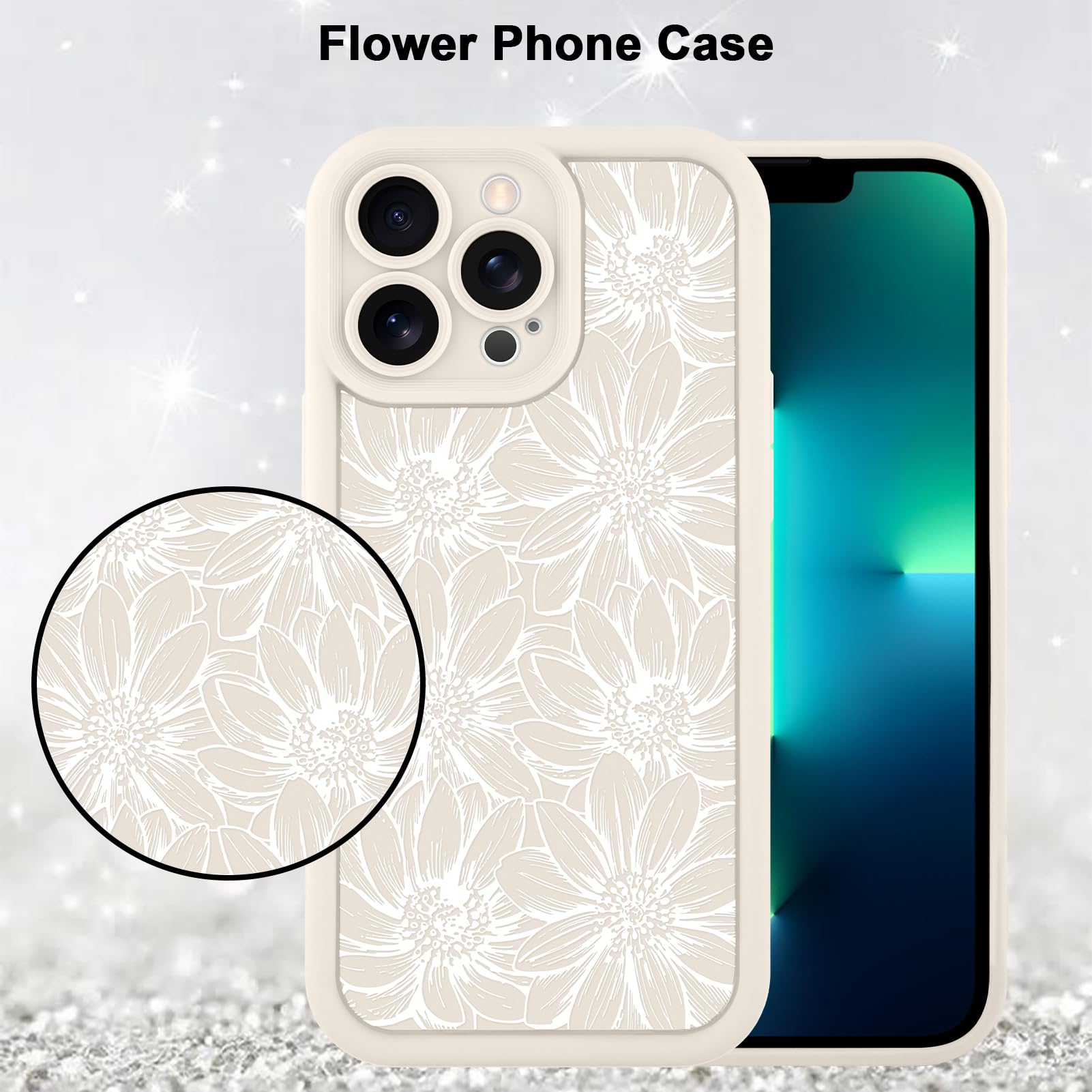 Foto 6 pulgar | Funda De Teléfono Mzelq Para Iphone 13 Pro Max Silicone Sunflower - Venta Internacional.