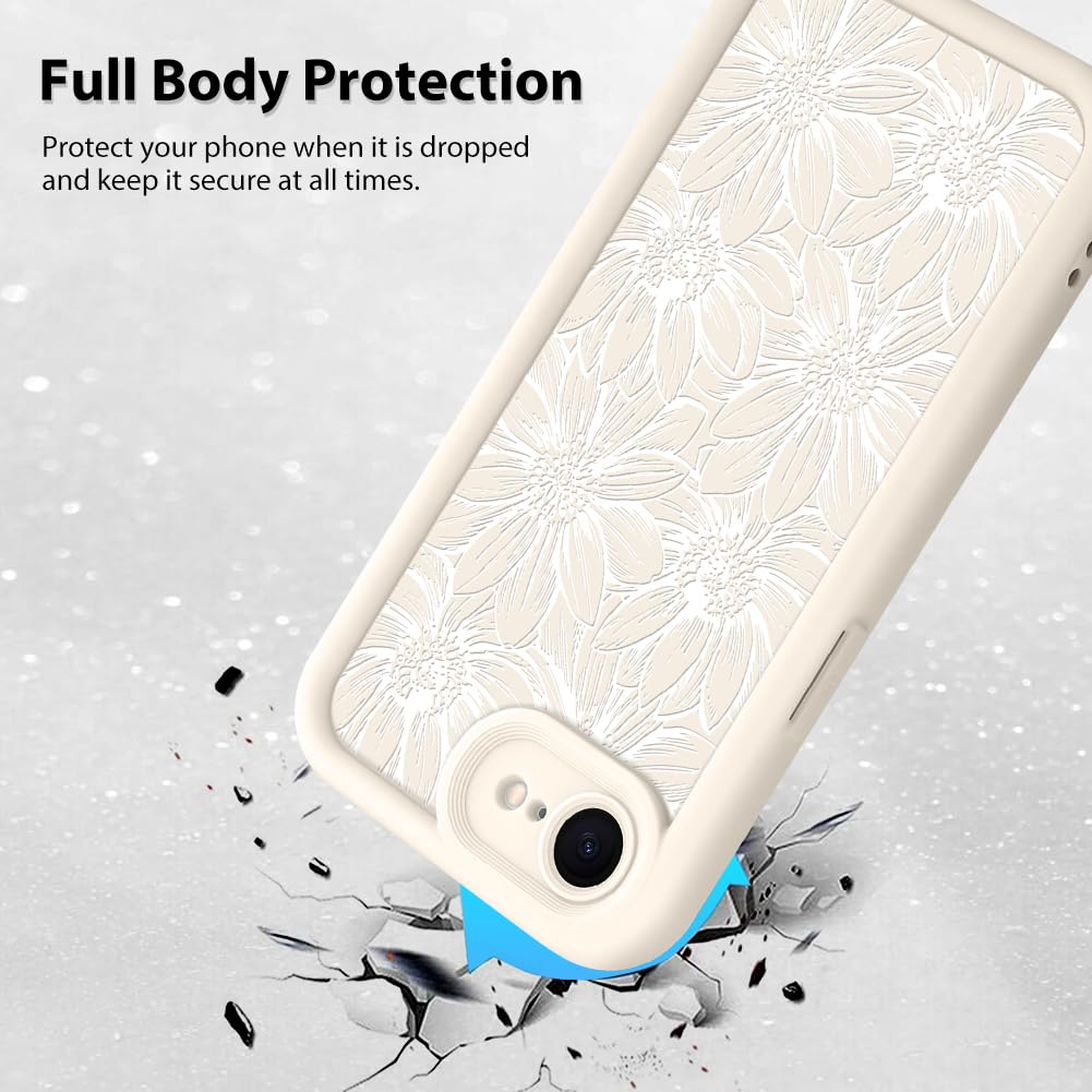 Foto 2 | Funda De Teléfono Mzelq Para Iphone 16e De Silicona Con Estampado De Girasoles - Venta Internacional.