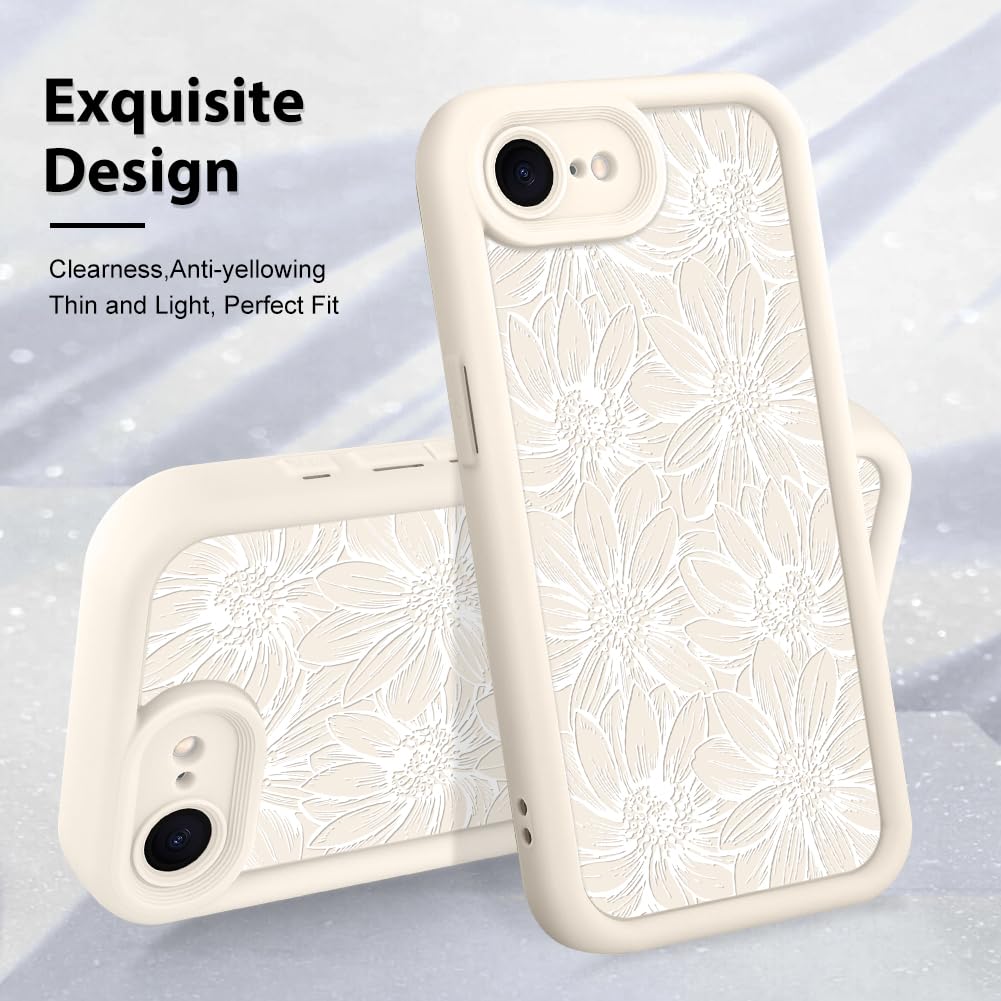 Foto 3 | Funda De Teléfono Mzelq Para Iphone 16e De Silicona Con Estampado De Girasoles - Venta Internacional.