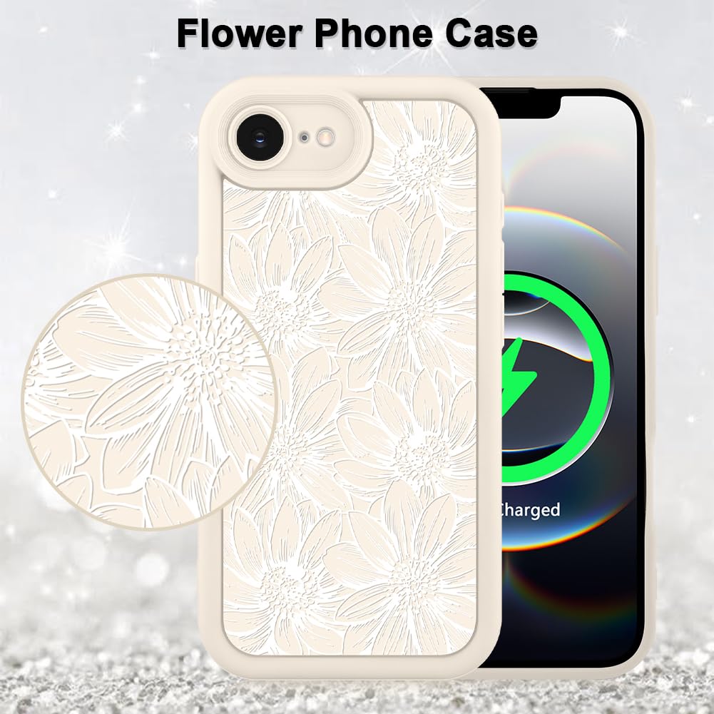Foto 5 | Funda De Teléfono Mzelq Para Iphone 16e De Silicona Con Estampado De Girasoles - Venta Internacional.