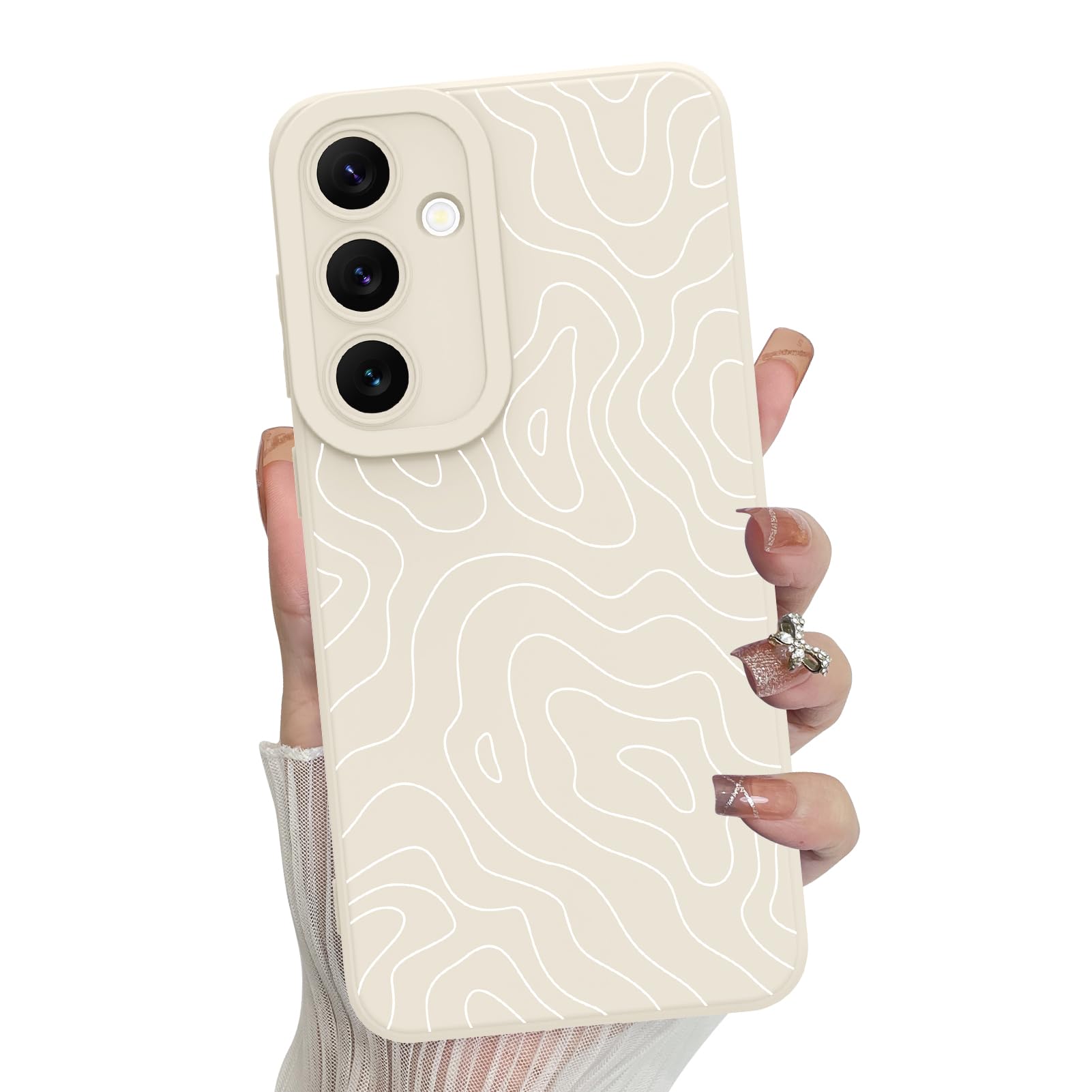 Foto 2 pulgar | Funda De Teléfono Mzelq Silicone Wave Ripple Para Samsung Galaxy S24 Fe - Venta Internacional.
