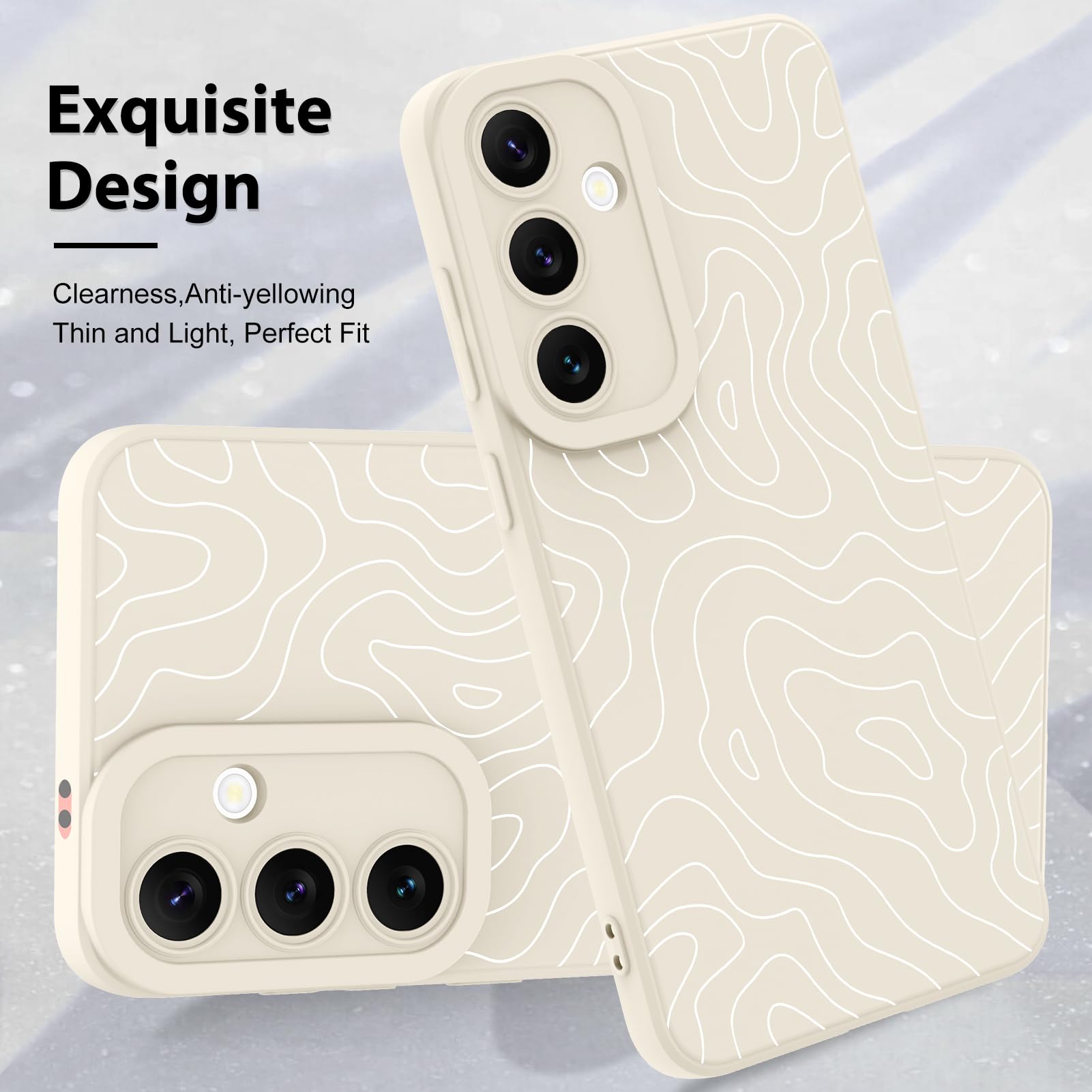 Foto 4 pulgar | Funda De Teléfono Mzelq Silicone Wave Ripple Para Samsung Galaxy S24 Fe - Venta Internacional.