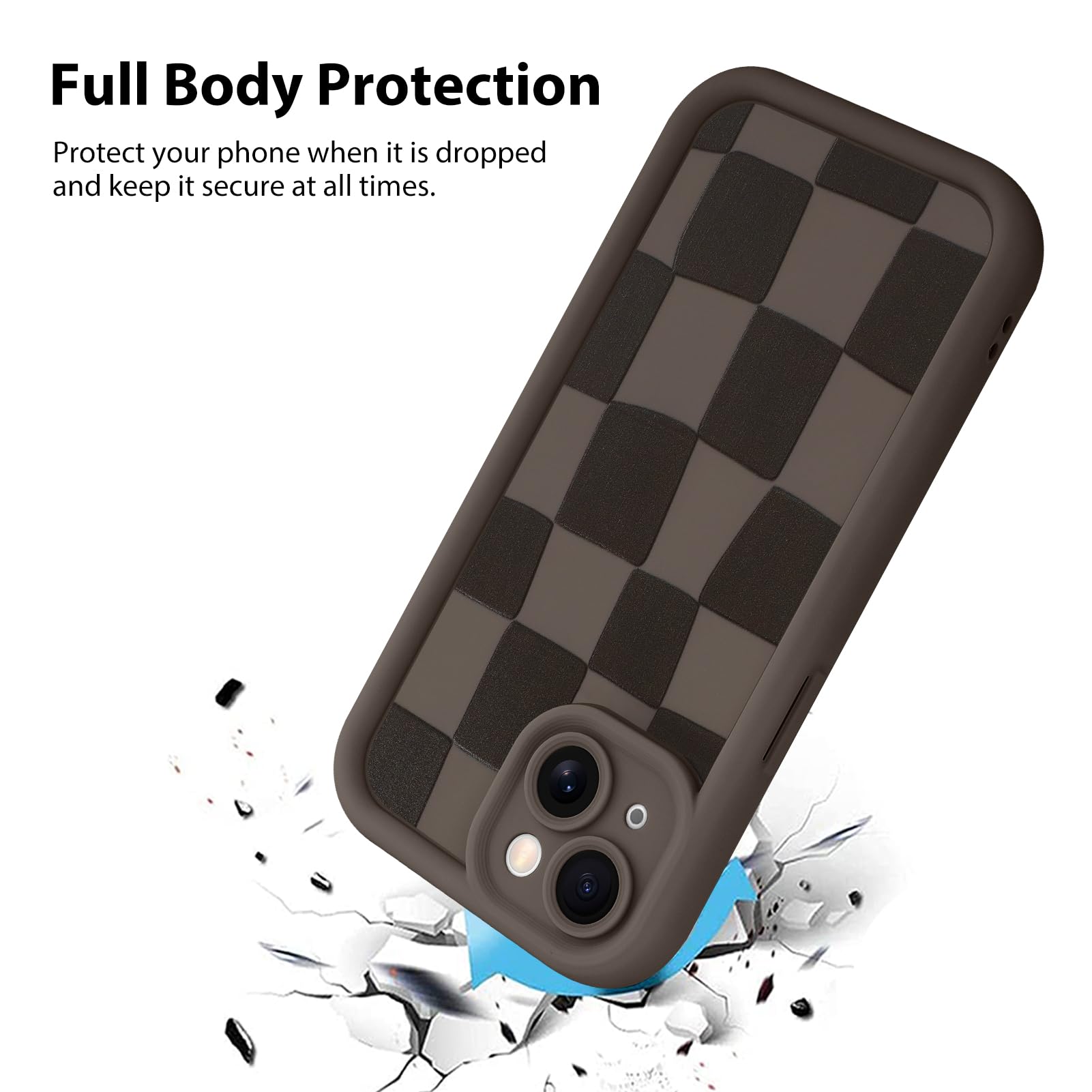 Foto 3 pulgar | Funda De Teléfono Kanghar Compatible Con Iphone 15 Plus - Marrón - Venta Internacional.