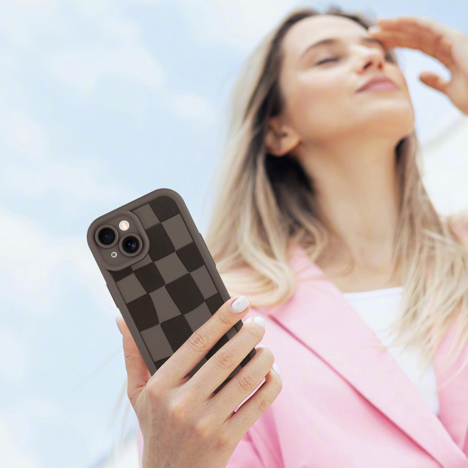 Foto 7 pulgar | Funda De Teléfono Kanghar Compatible Con Iphone 15 Plus - Marrón - Venta Internacional.