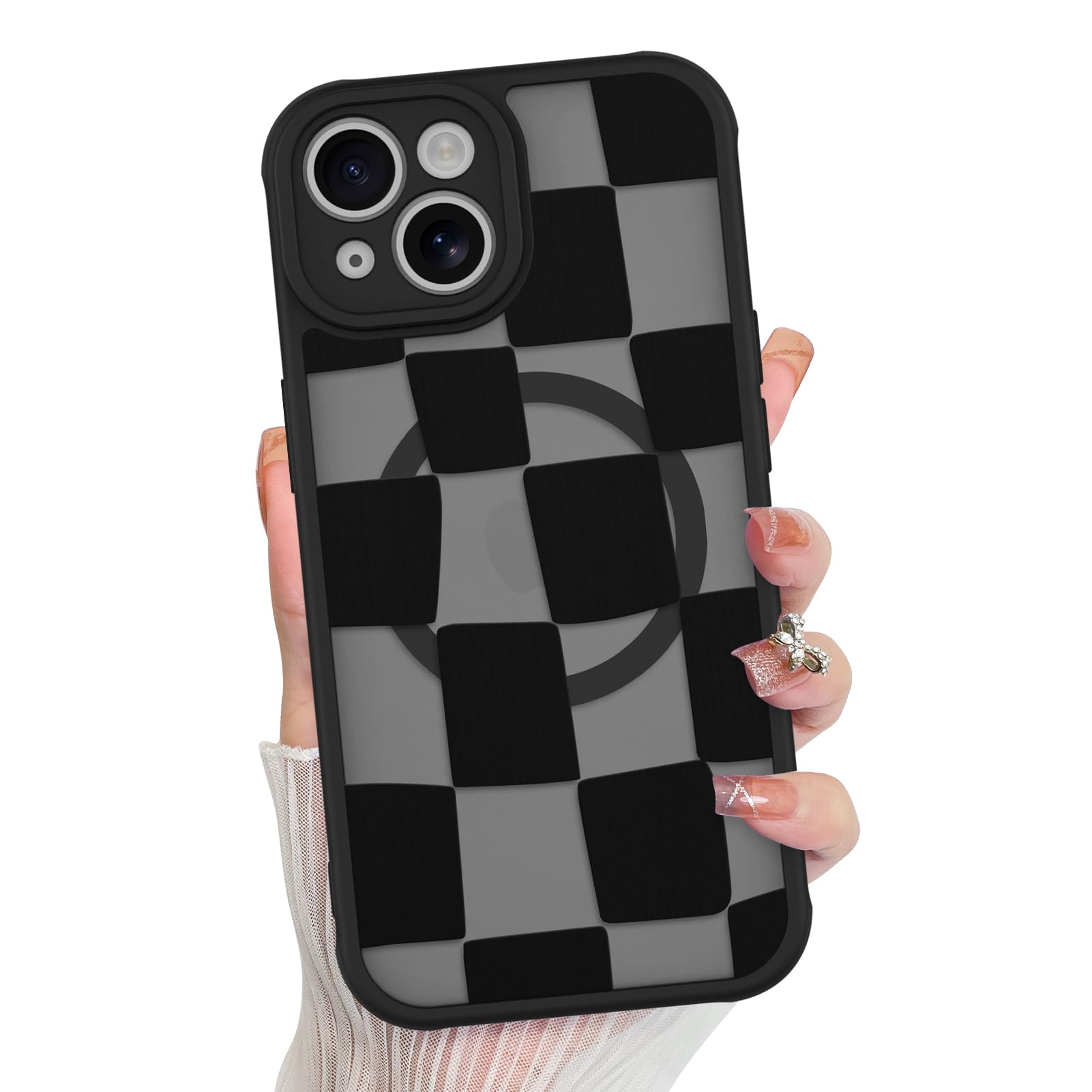 Funda De Teléfono Kanghar Para Iphone 14 De Estética Mate A Cuadros - Venta Internacional.