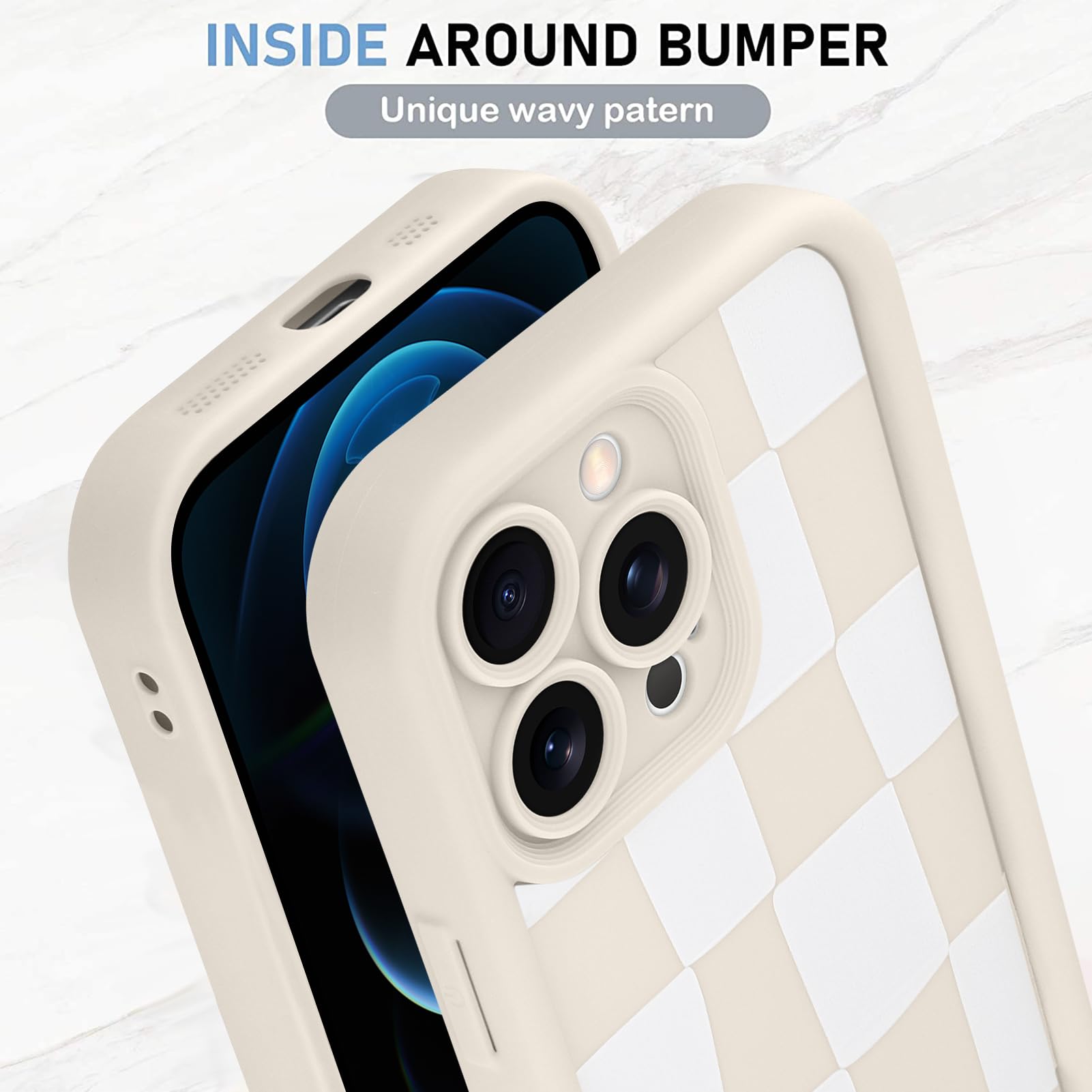 Foto 5 pulgar | Funda De Teléfono Kanghar Compatible Con Iphone 12 Pro Max - Blanca - Venta Internacional.
