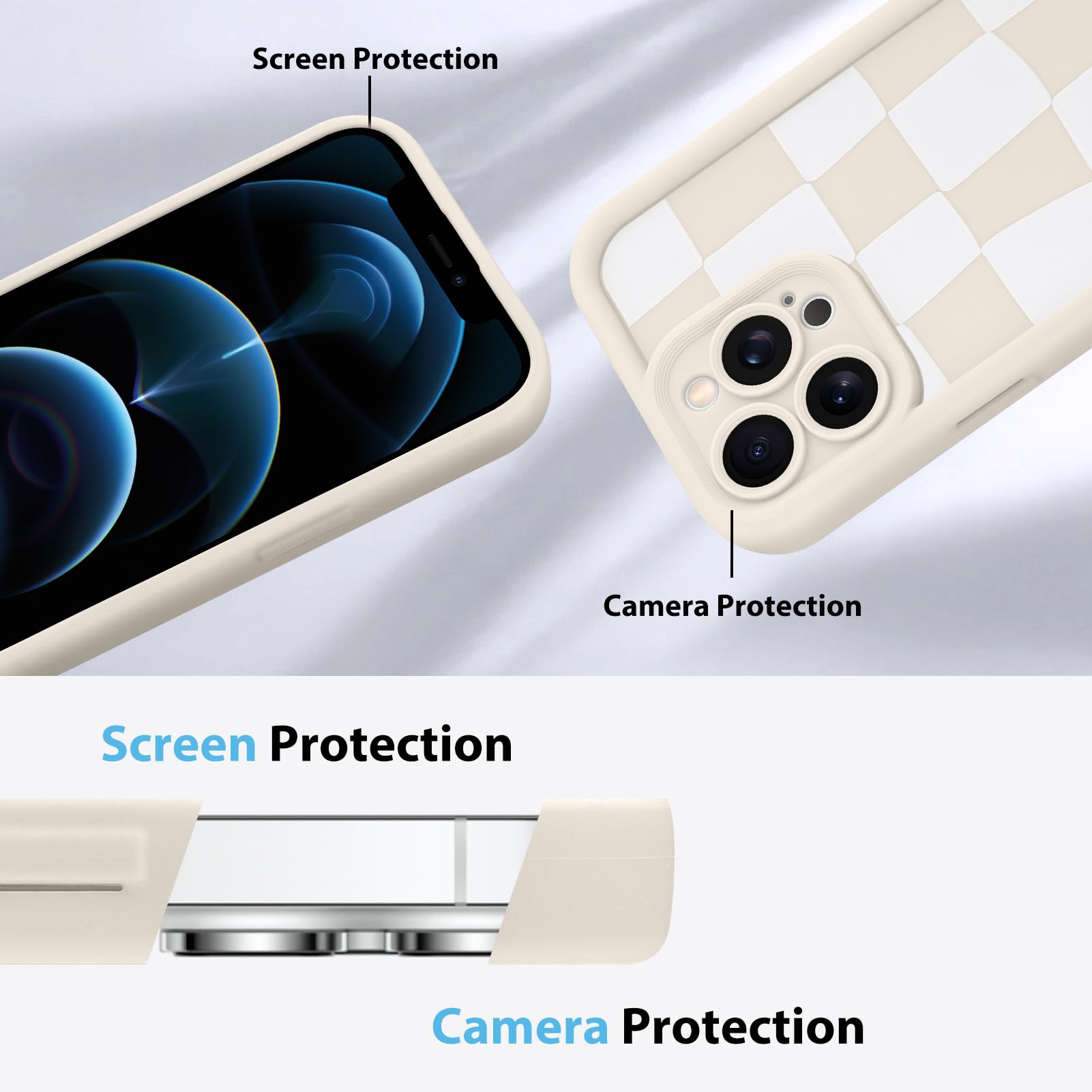 Foto 5 | Funda De Teléfono Kanghar Compatible Con Iphone 12 Pro Max - Blanca - Venta Internacional.