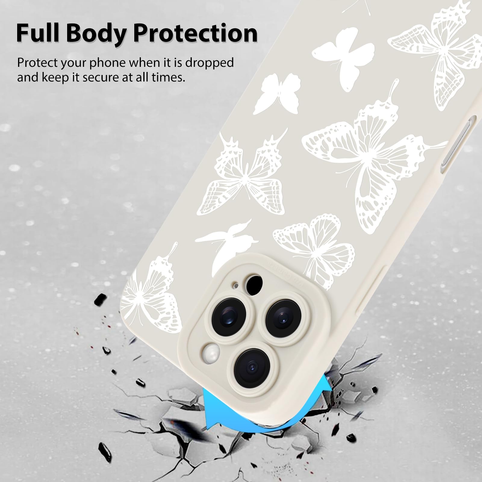 Foto 2 | Funda De Teléfono Mzelq Para Iphone 16 Pro Max De Silicona Blanca - Venta Internacional.