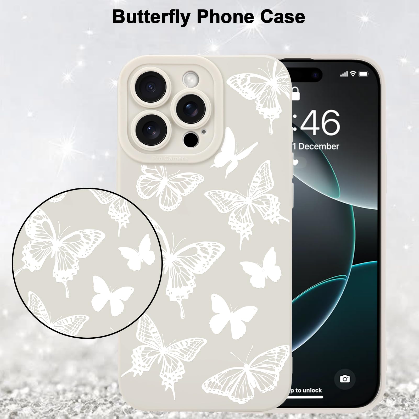 Foto 6 pulgar | Funda De Teléfono Mzelq Para Iphone 16 Pro Max De Silicona Blanca - Venta Internacional.