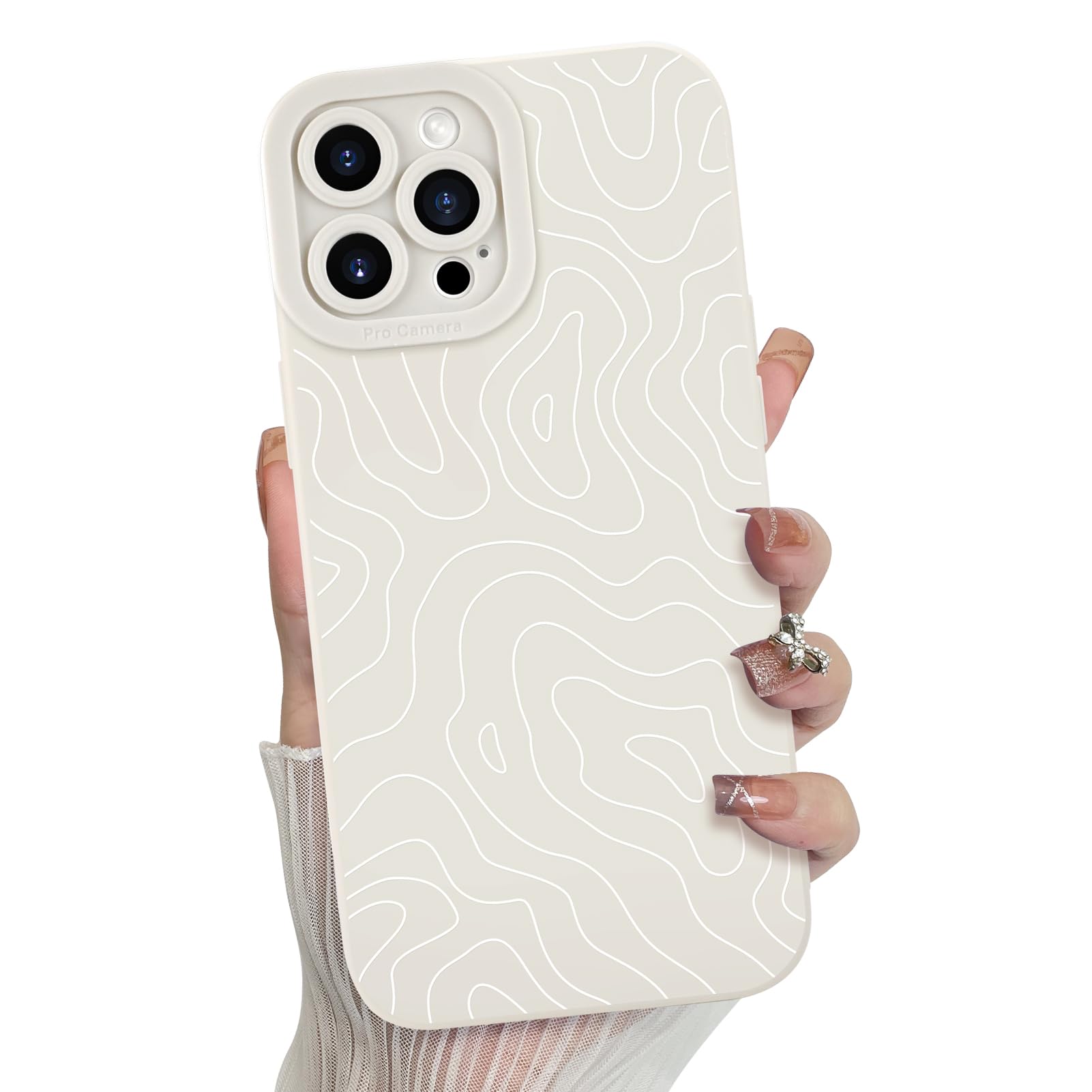 Foto 2 pulgar | Funda De Teléfono Mzelq Para Iphone 12 Pro Max De Silicona Blanca - Venta Internacional.