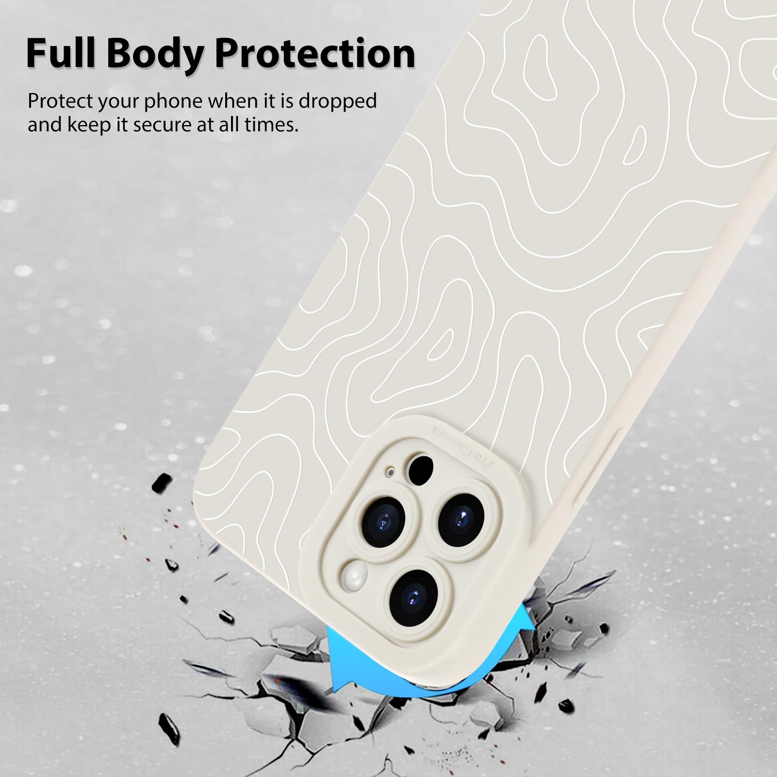 Foto 3 pulgar | Funda De Teléfono Mzelq Para Iphone 12 Pro Max De Silicona Blanca - Venta Internacional.