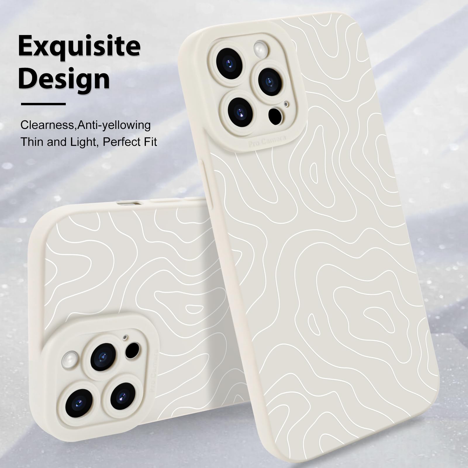 Foto 4 pulgar | Funda De Teléfono Mzelq Para Iphone 12 Pro Max De Silicona Blanca - Venta Internacional.