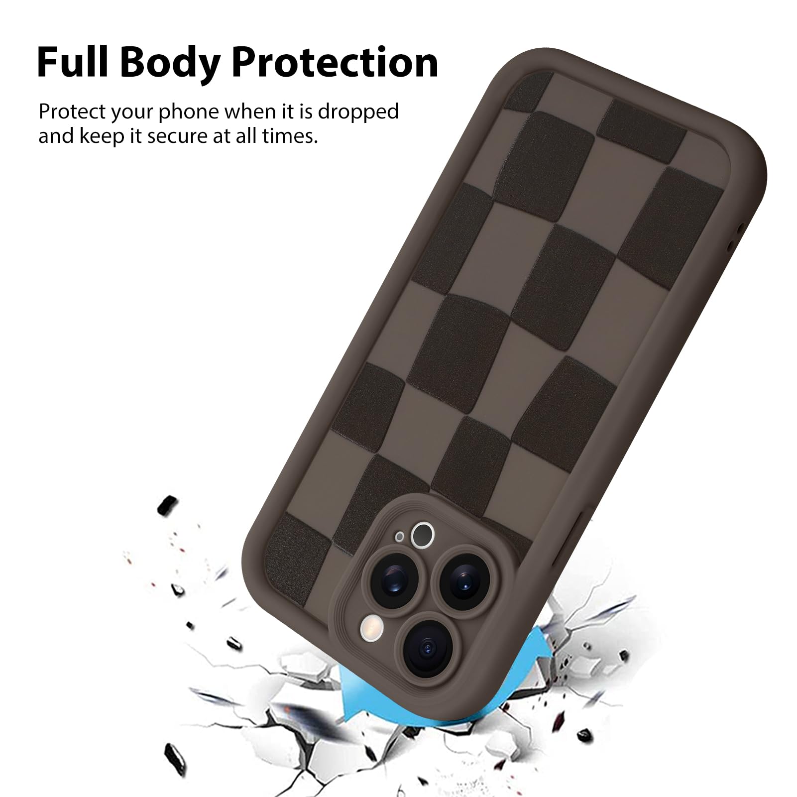 Foto 3 pulgar | Funda De Teléfono Kanghar Compatible Con Iphone 15 Pro Max - Marrón - Venta Internacional.