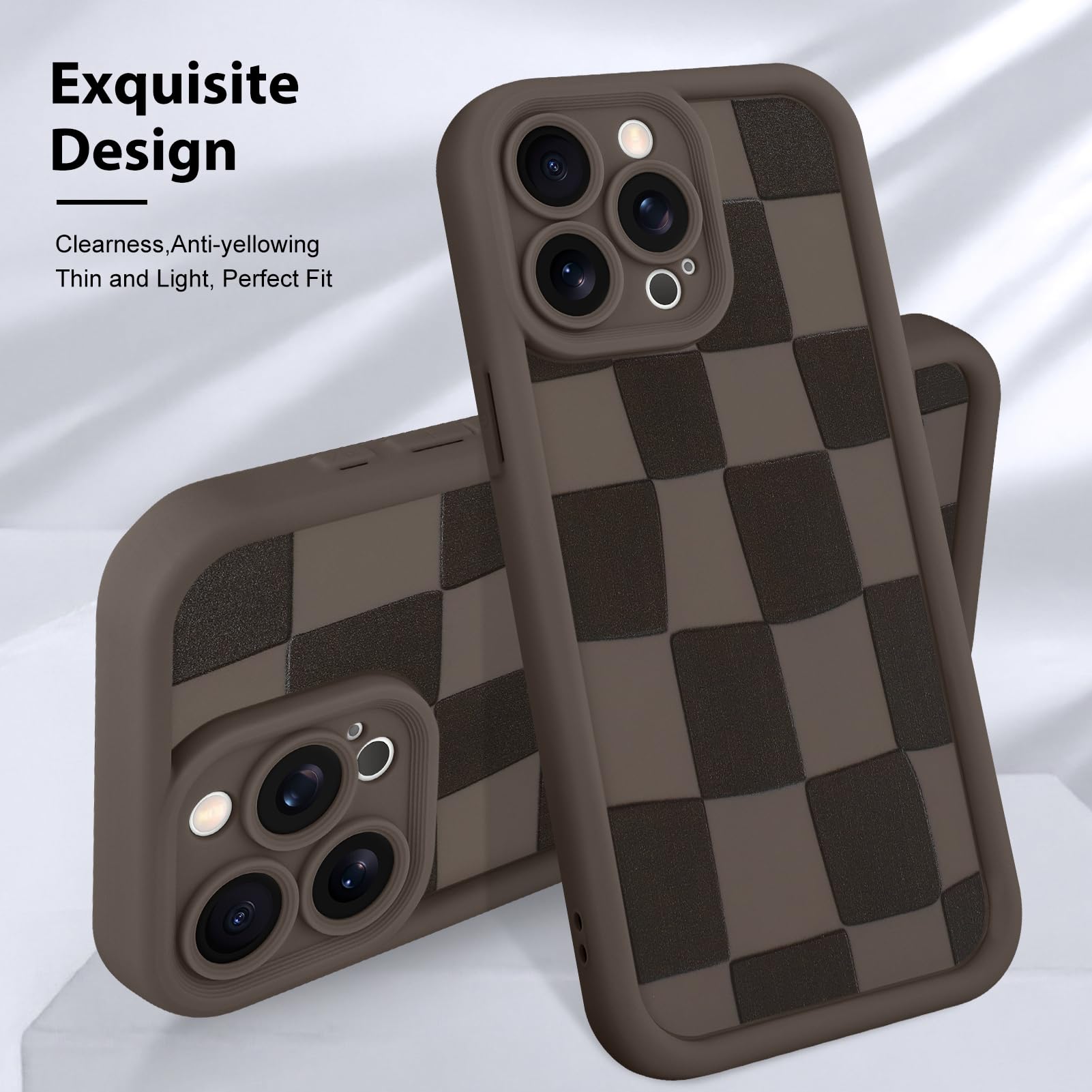 Foto 4 pulgar | Funda De Teléfono Kanghar Compatible Con Iphone 15 Pro Max - Marrón - Venta Internacional.