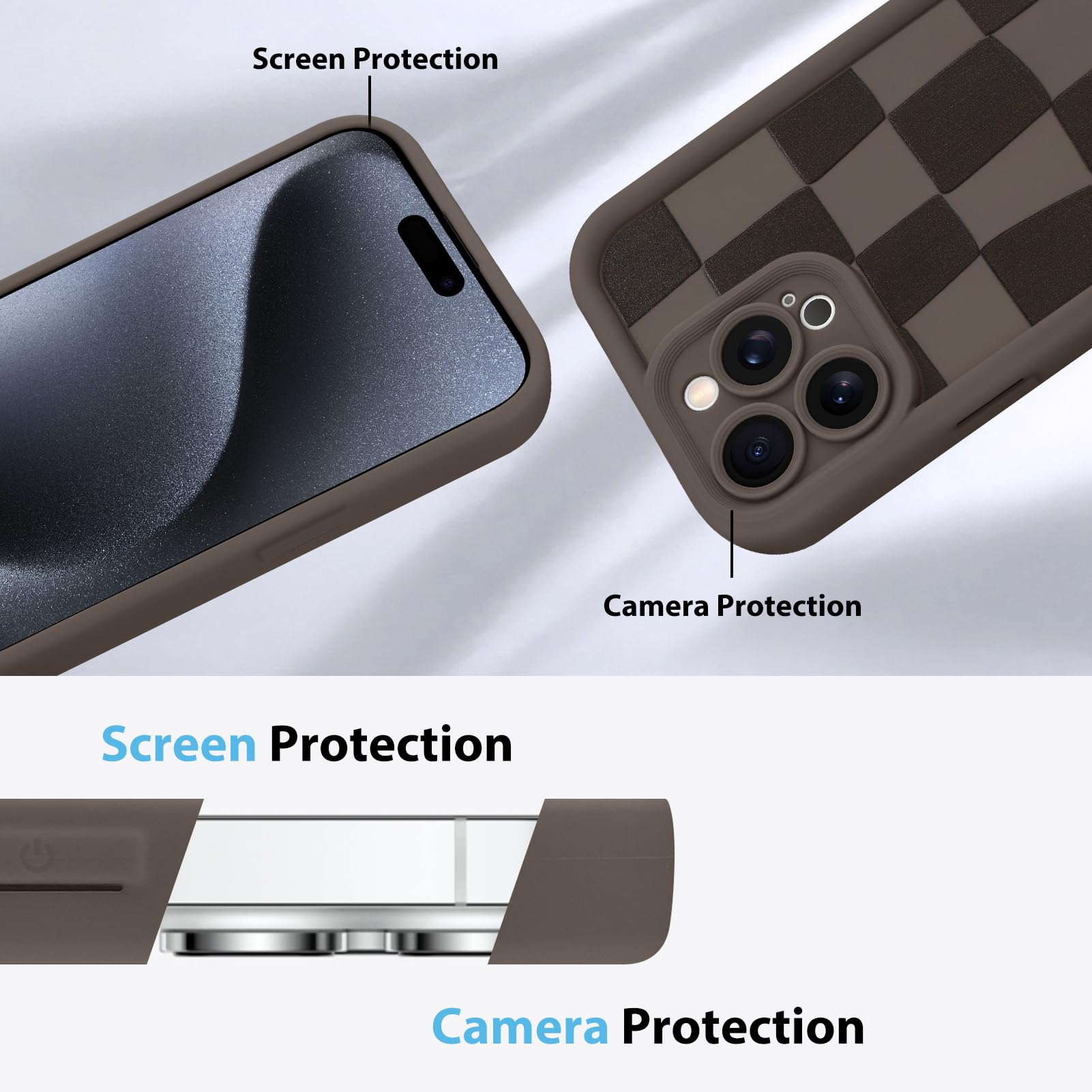 Foto 6 pulgar | Funda De Teléfono Kanghar Compatible Con Iphone 15 Pro Max - Marrón - Venta Internacional.