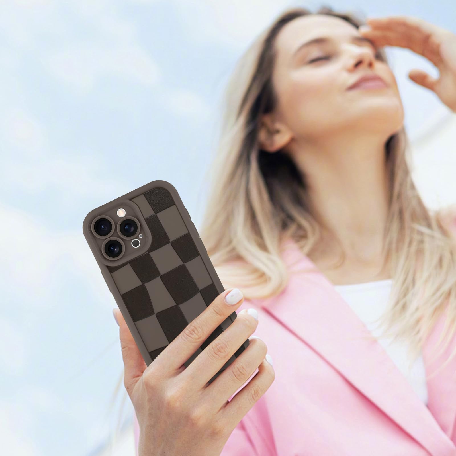 Foto 7 pulgar | Funda De Teléfono Kanghar Compatible Con Iphone 15 Pro Max - Marrón - Venta Internacional.