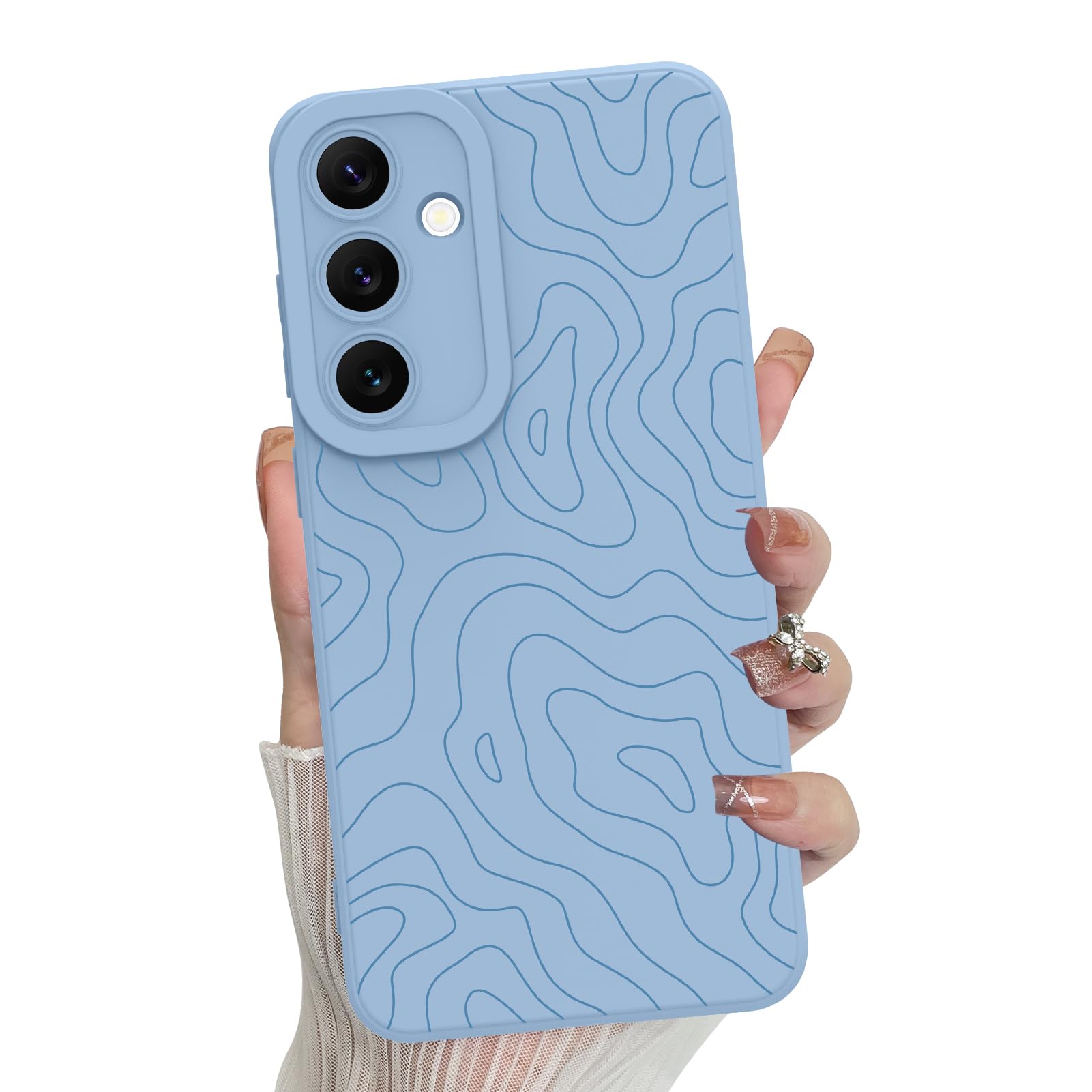 Foto 2 pulgar | Funda De Teléfono Mzelq Silicone Wave Ripple Para Samsung Galaxy S24 Fe - Venta Internacional.