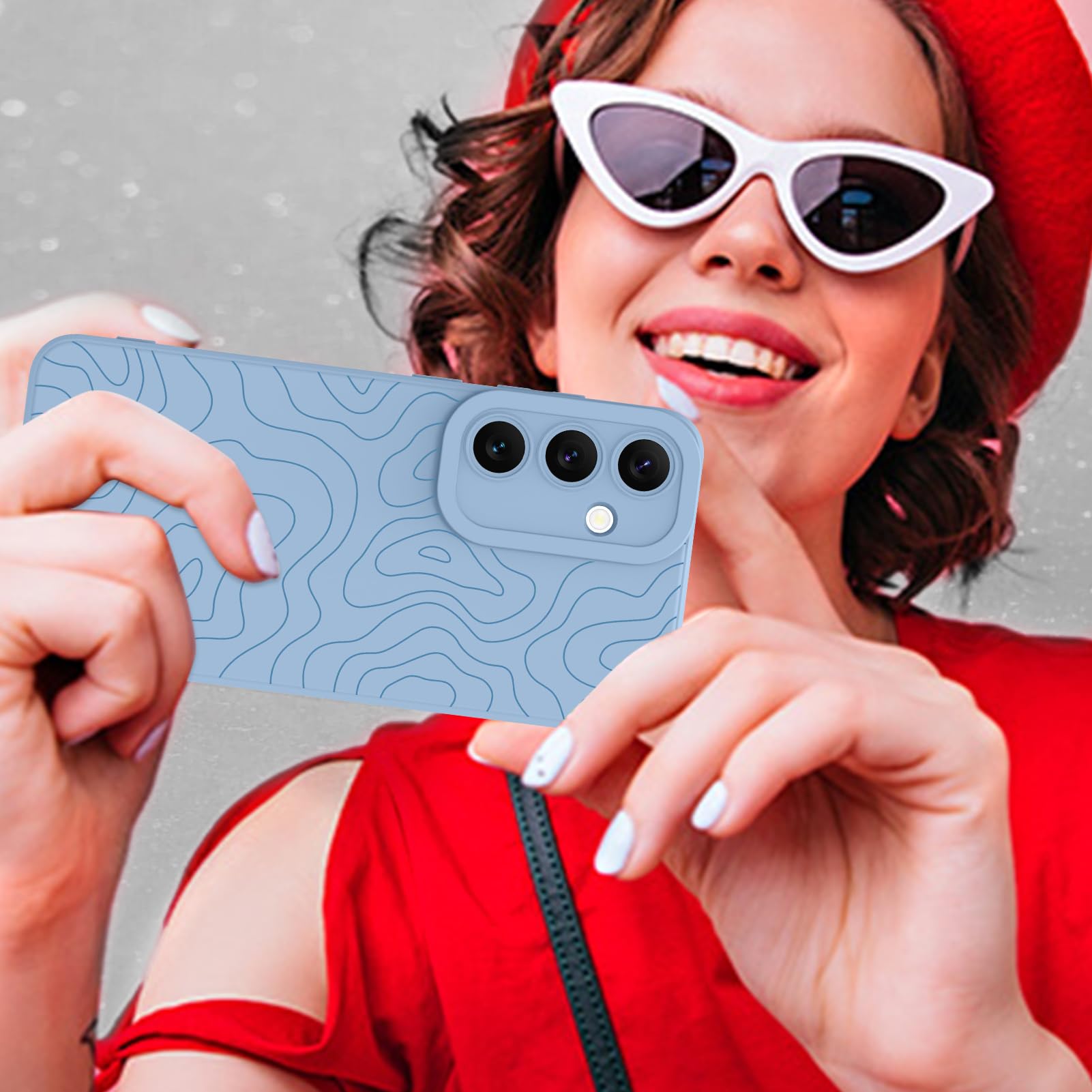Foto 7 pulgar | Funda De Teléfono Mzelq Silicone Wave Ripple Para Samsung Galaxy S24 Fe - Venta Internacional.