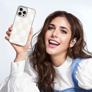 Foto 6 | Funda De Teléfono Kanghar Para Iphone 16 Pro Max A Cuadros, Gris Y Blanco - Venta Internacional.