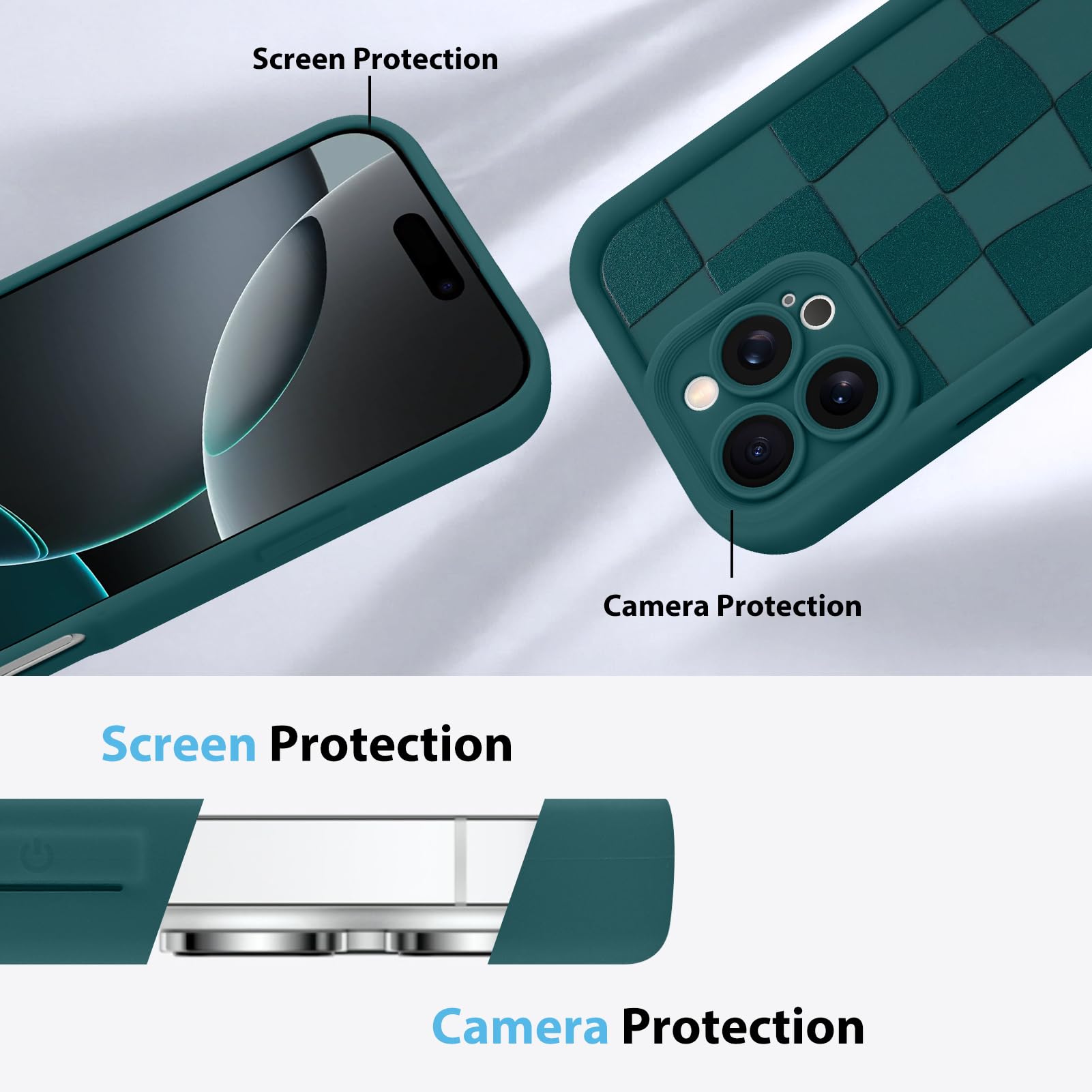 Foto 6 pulgar | Funda De Teléfono Kanghar Compatible Con Iphone 16 Pro Max - Verde - Venta Internacional.