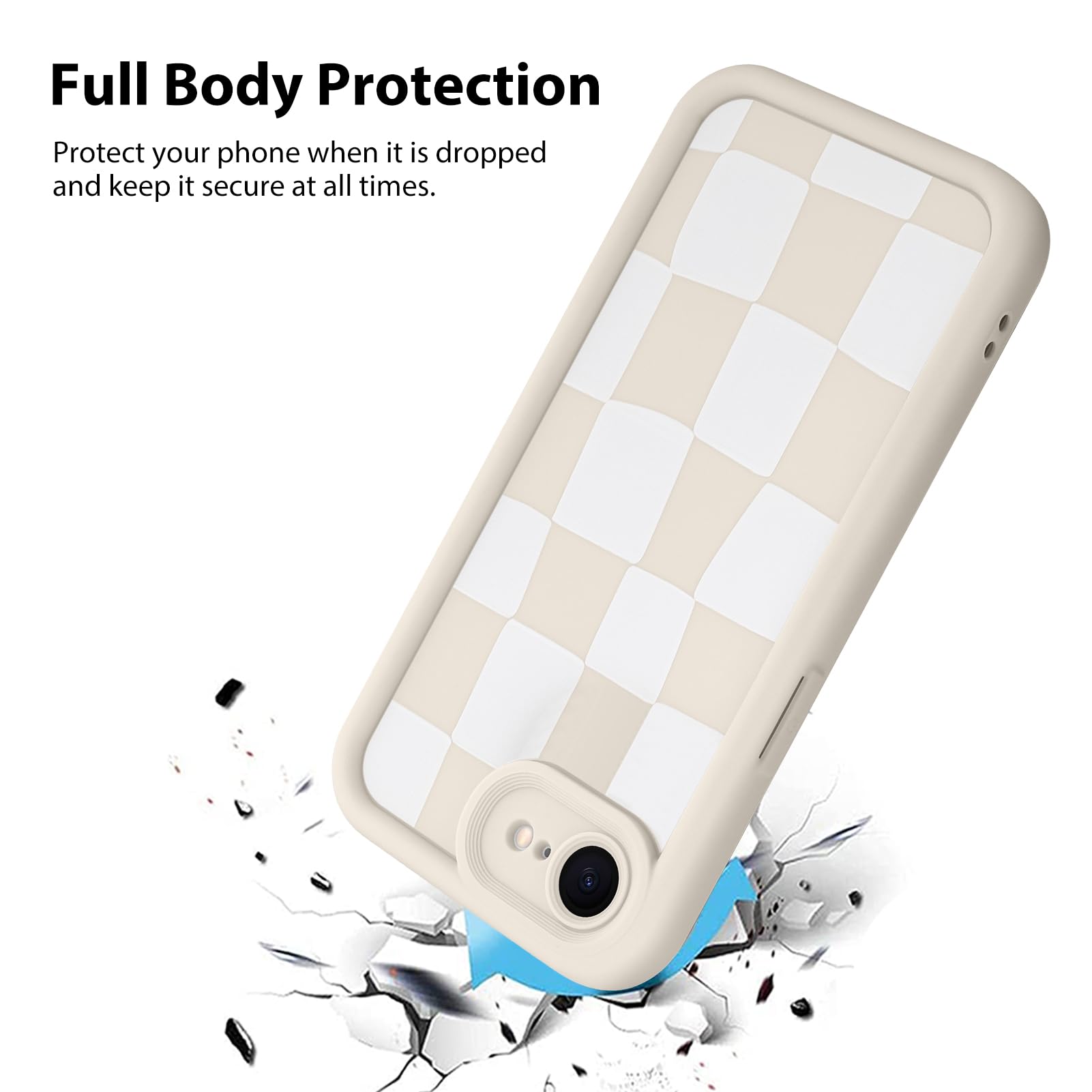 Foto 3 pulgar | Funda De Teléfono Kanghar Compatible Con Iphone 16e De Silicona Blanca - Venta Internacional.