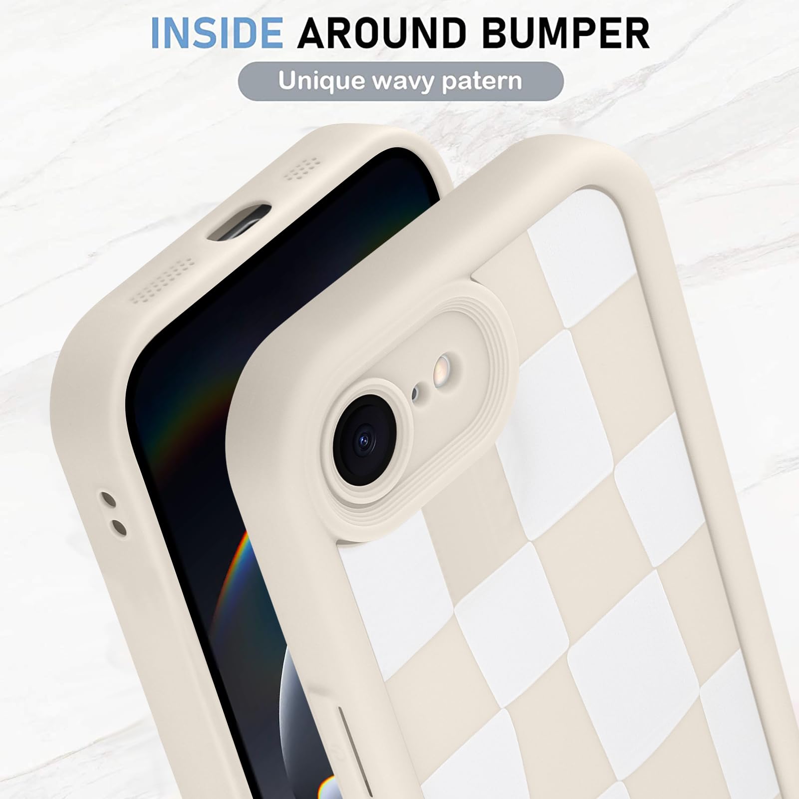 Foto 5 pulgar | Funda De Teléfono Kanghar Compatible Con Iphone 16e De Silicona Blanca - Venta Internacional.