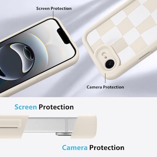 Foto 5 | Funda De Teléfono Kanghar Compatible Con Iphone 16e De Silicona Blanca - Venta Internacional.