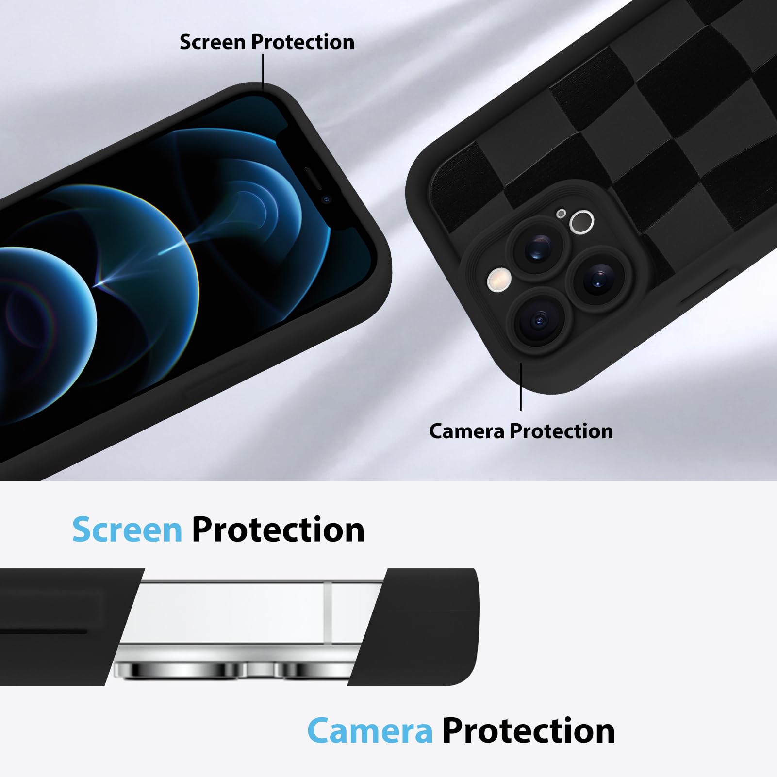 Foto 5 | Funda De Teléfono Kanghar Compatible Con Iphone 12 Pro Max - Negra - Venta Internacional.