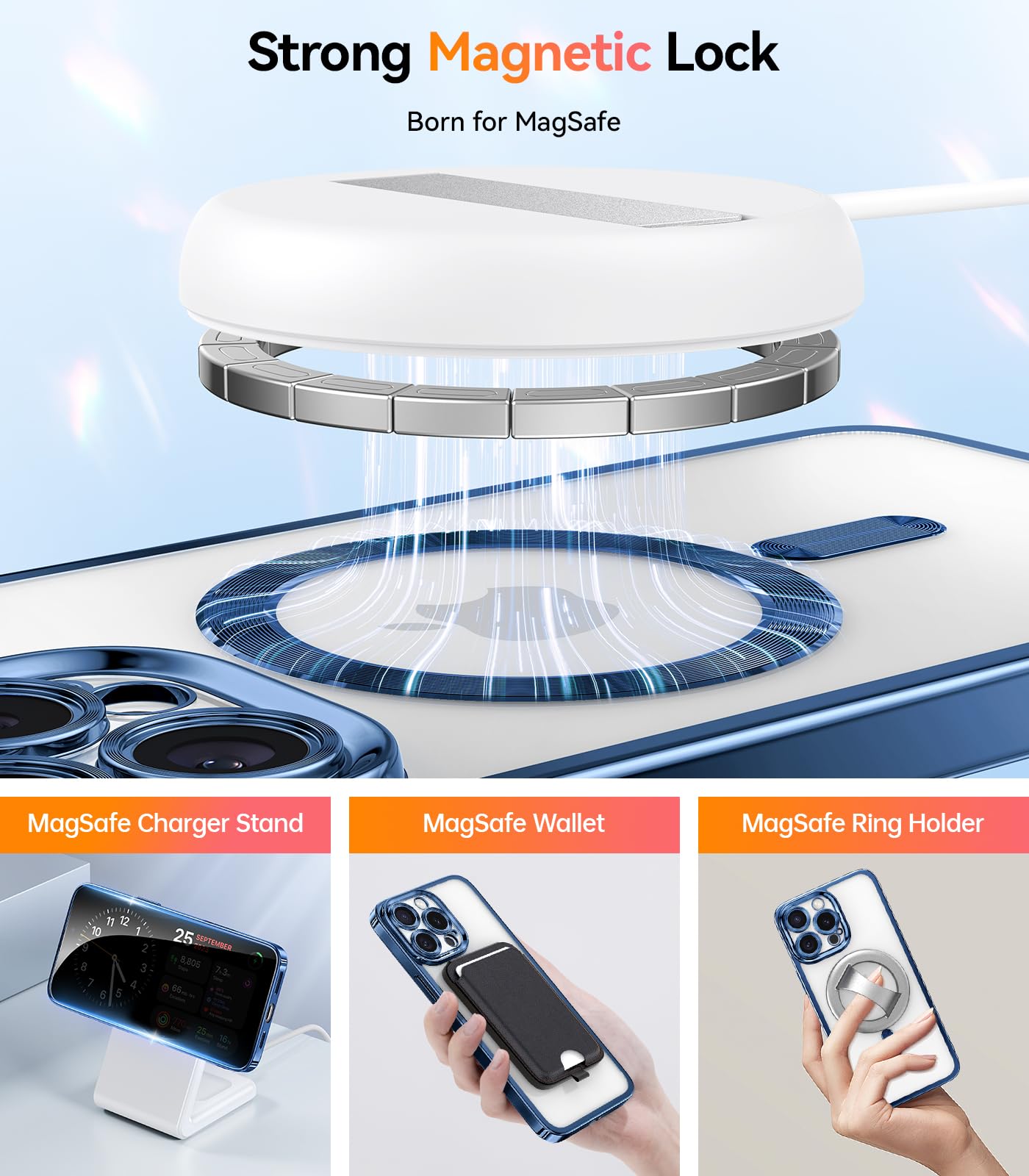 Foto 6 pulgar | Funda De Teléfono Meifigno Diseñada Para Iphone 15 Pro Max Con Accesorios - Venta Internacional.