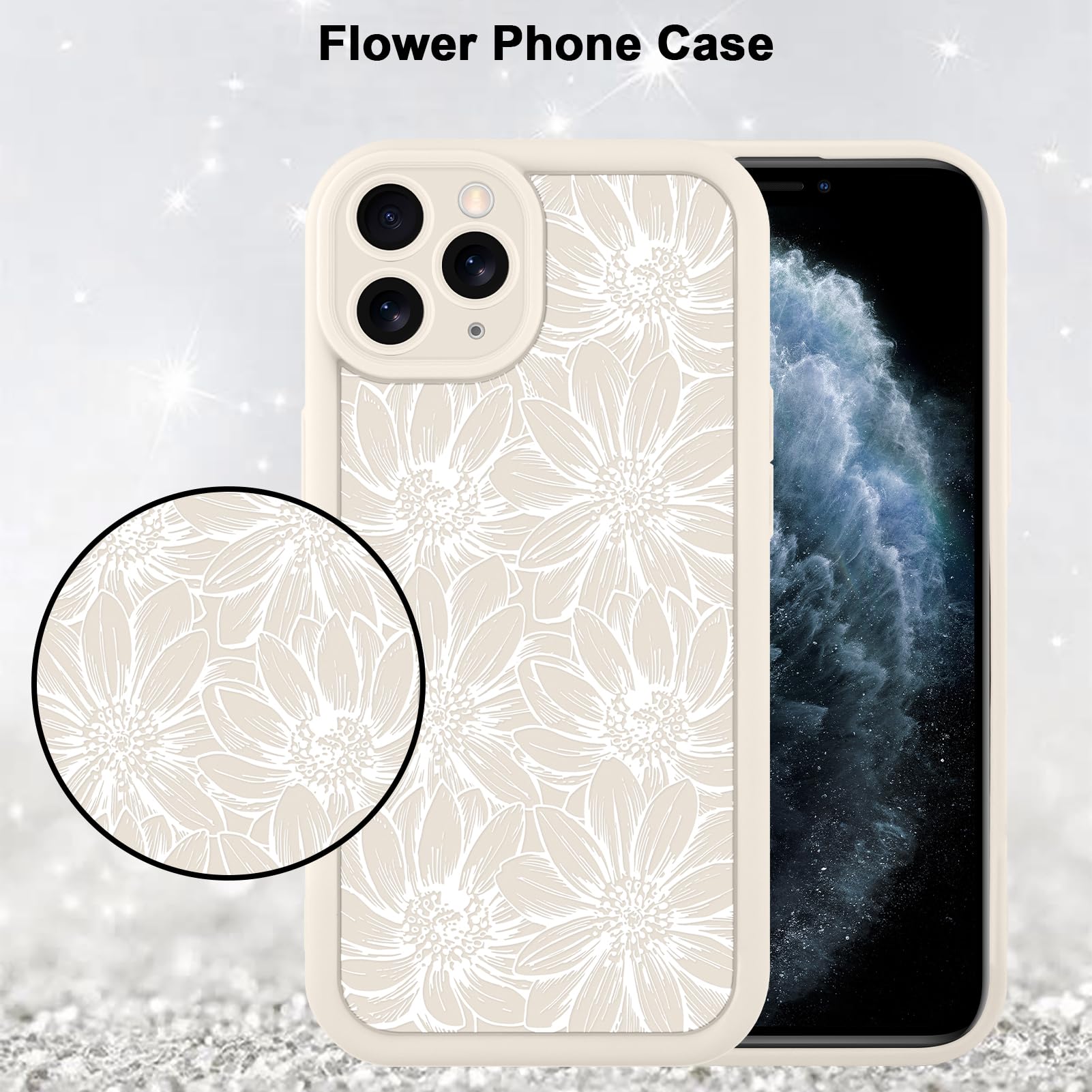 Foto 6 pulgar | Funda De Teléfono Mzelq Para Iphone 11 Pro Max Silicone Sunflower - Venta Internacional.
