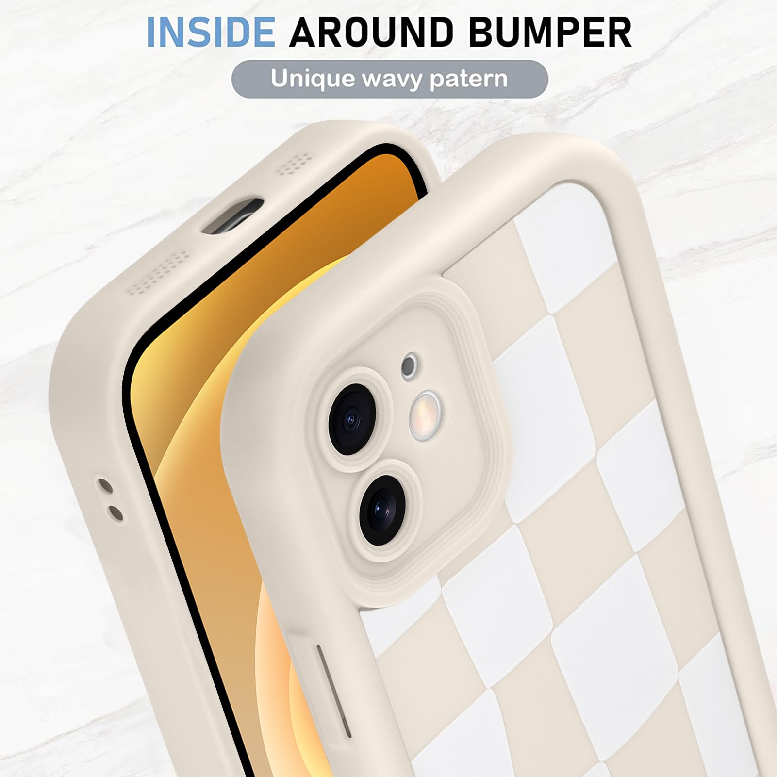 Foto 5 pulgar | Funda De Teléfono Kanghar Compatible Con Iphone 12 De Silicona Blanca - Venta Internacional.