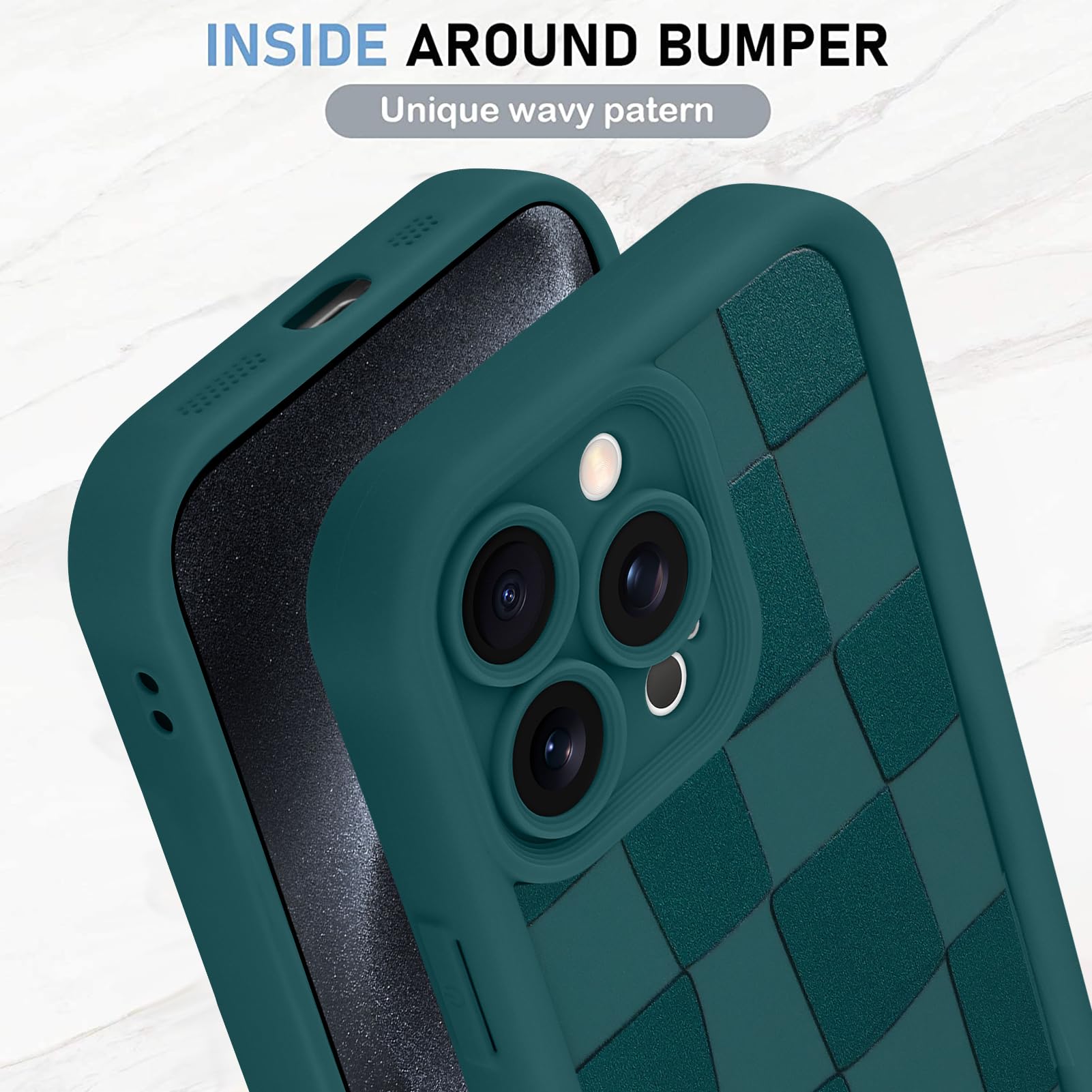 Foto 5 pulgar | Funda De Teléfono Kanghar Compatible Con Iphone 15 Pro Max - Verde - Venta Internacional.