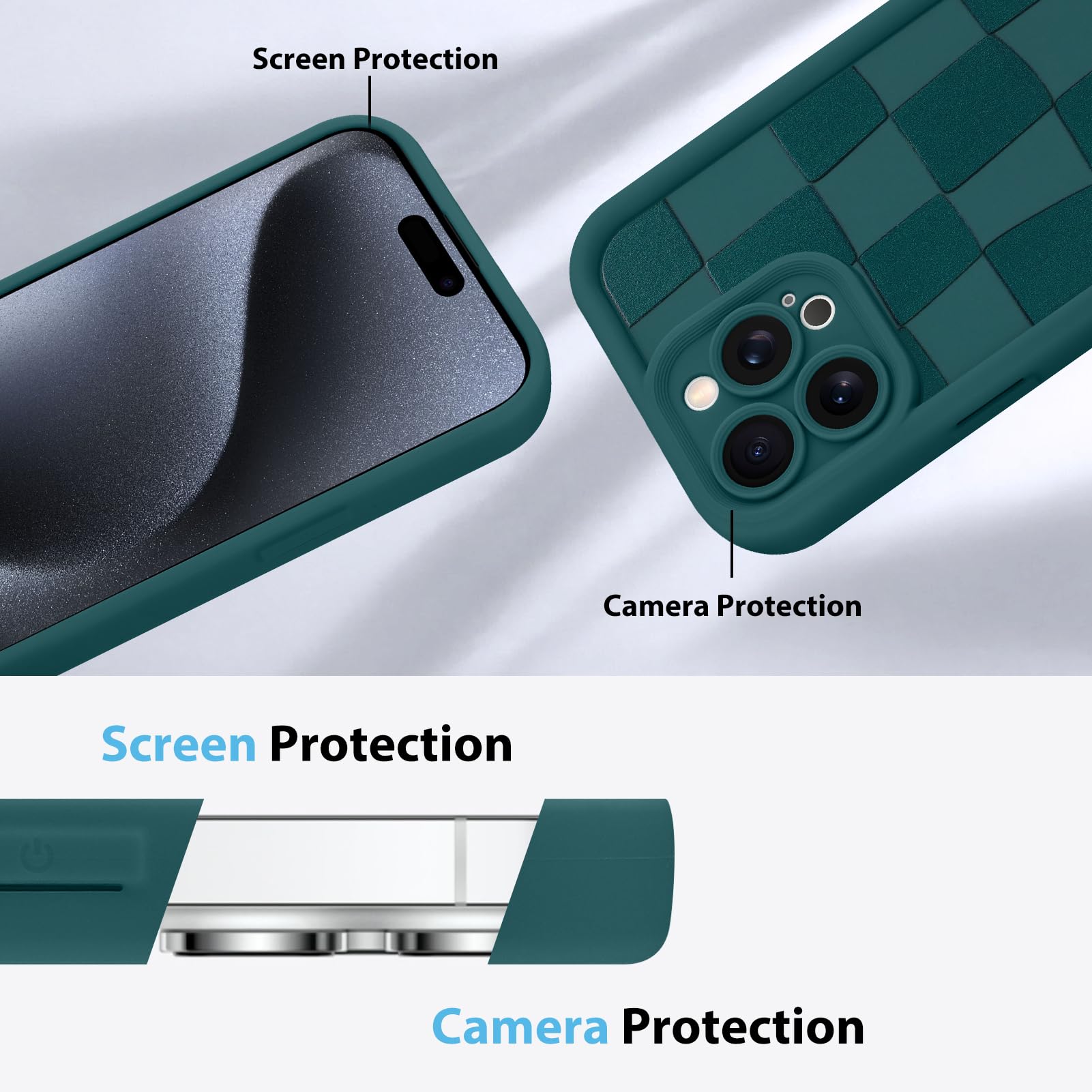 Foto 6 pulgar | Funda De Teléfono Kanghar Compatible Con Iphone 15 Pro Max - Verde - Venta Internacional.