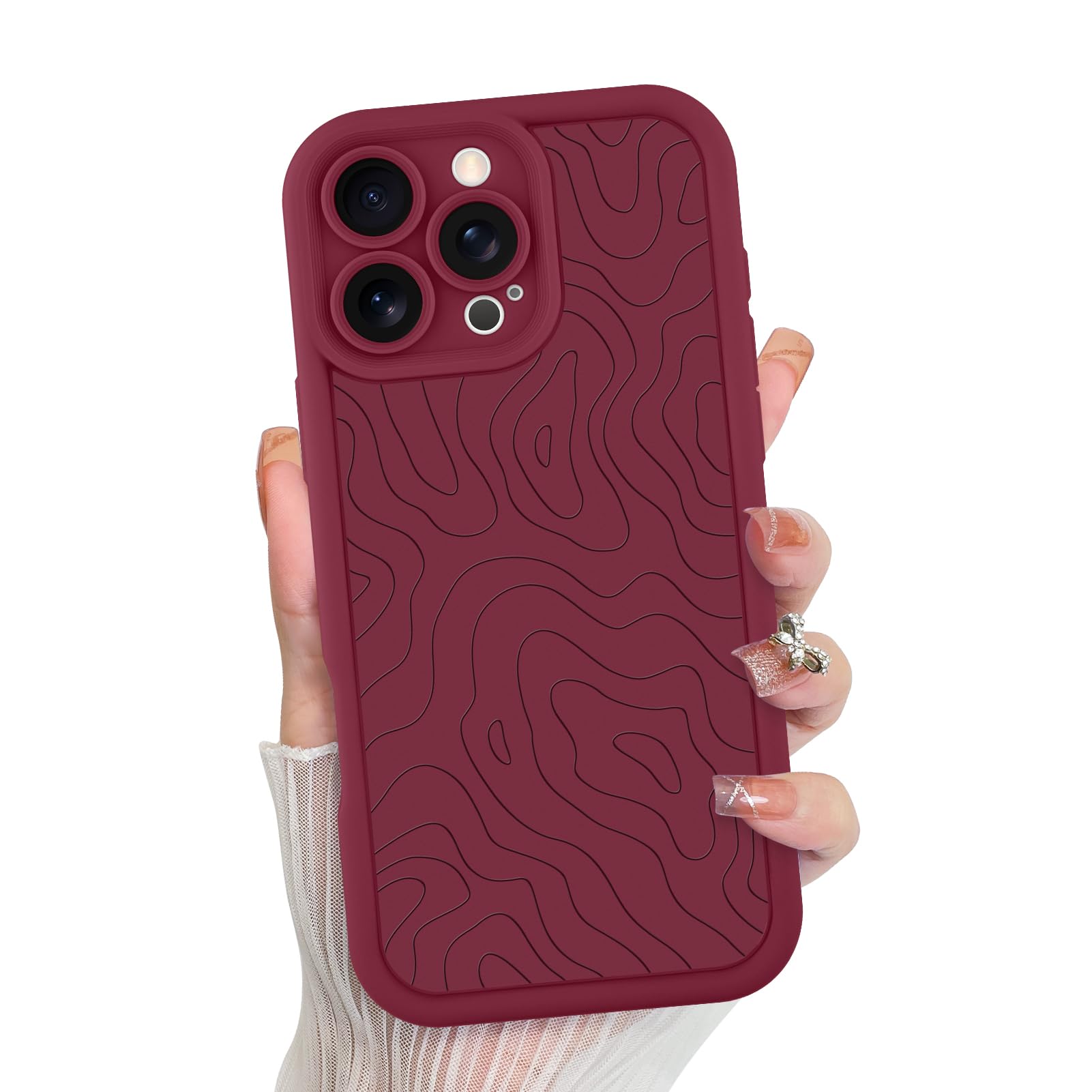 Foto 1 | Funda De Teléfono Mzelq Para Iphone 16 Pro Max Silicone Red - Venta Internacional.