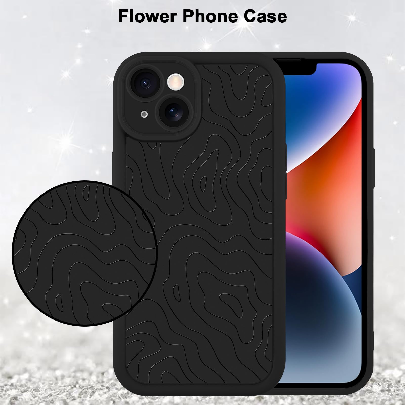 Foto 6 pulgar | Funda De Teléfono Mzelq Para Iphone 14 Pro De Silicona A Prueba De Golpes - Negra - Venta Internacional.