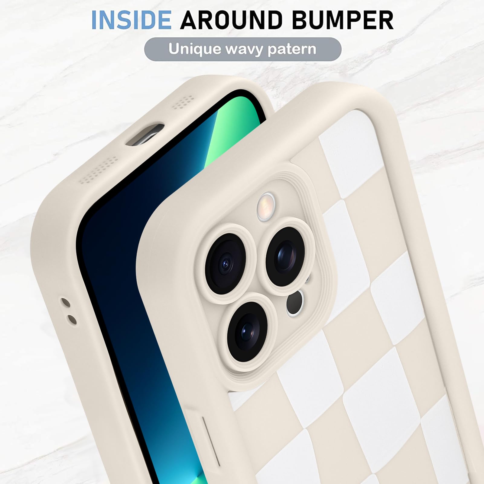 Foto 5 pulgar | Funda De Teléfono Kanghar Compatible Con Iphone 13 Pro Max - Blanca - Venta Internacional.