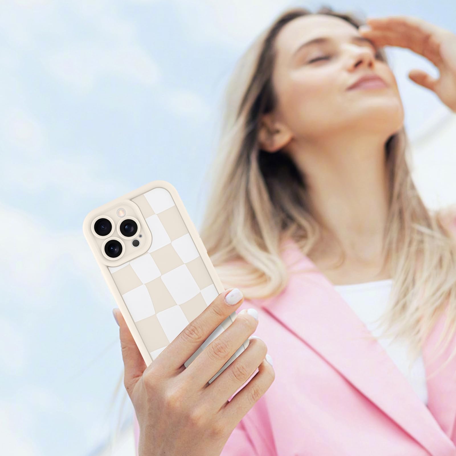 Foto 7 pulgar | Funda De Teléfono Kanghar Compatible Con Iphone 13 Pro Max - Blanca - Venta Internacional.