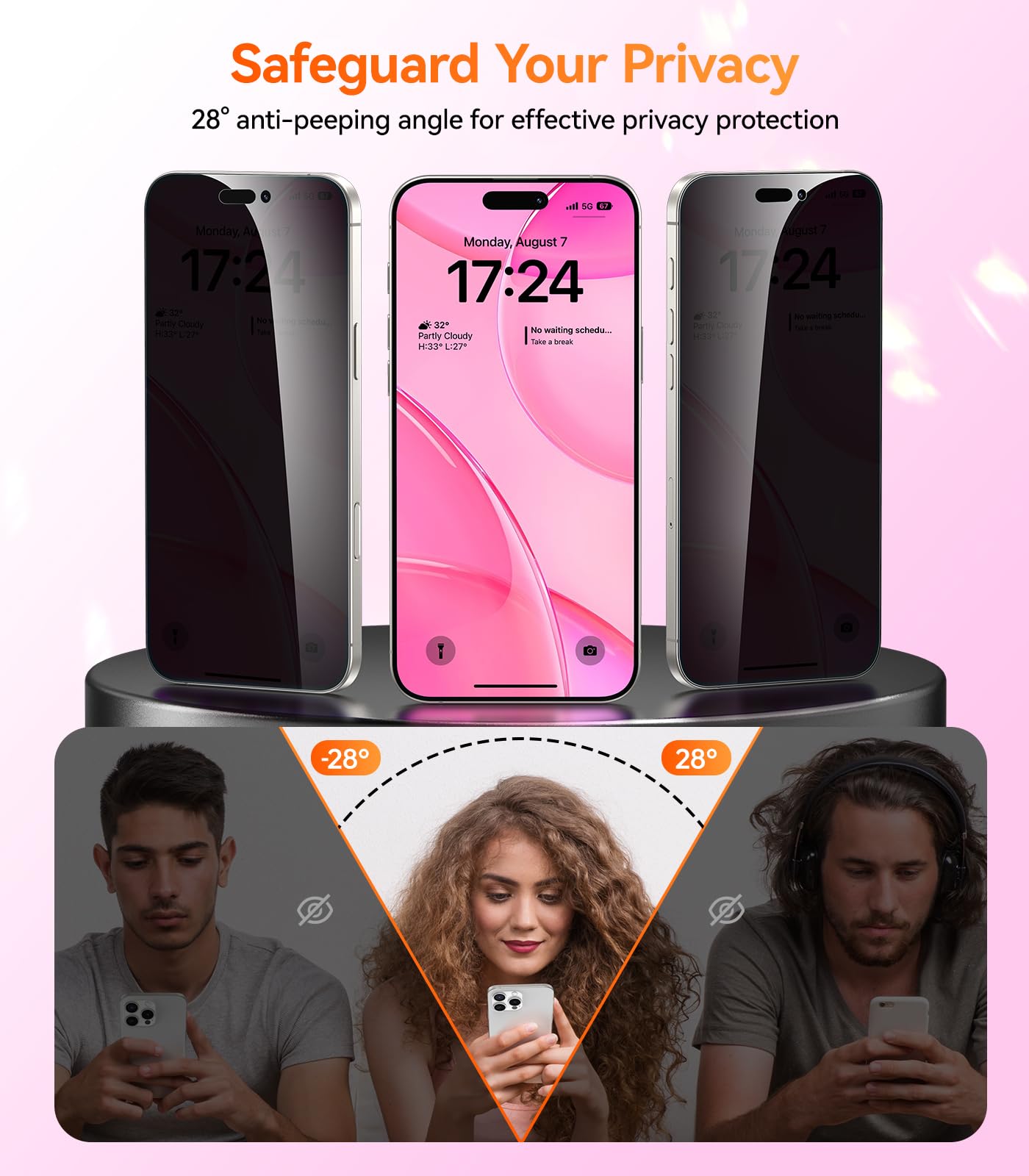 Foto 8 pulgar | Funda De Teléfono Meifigno Diseñada Para Iphone 15 Pro Max, Color Rosa Intenso - Venta Internacional.