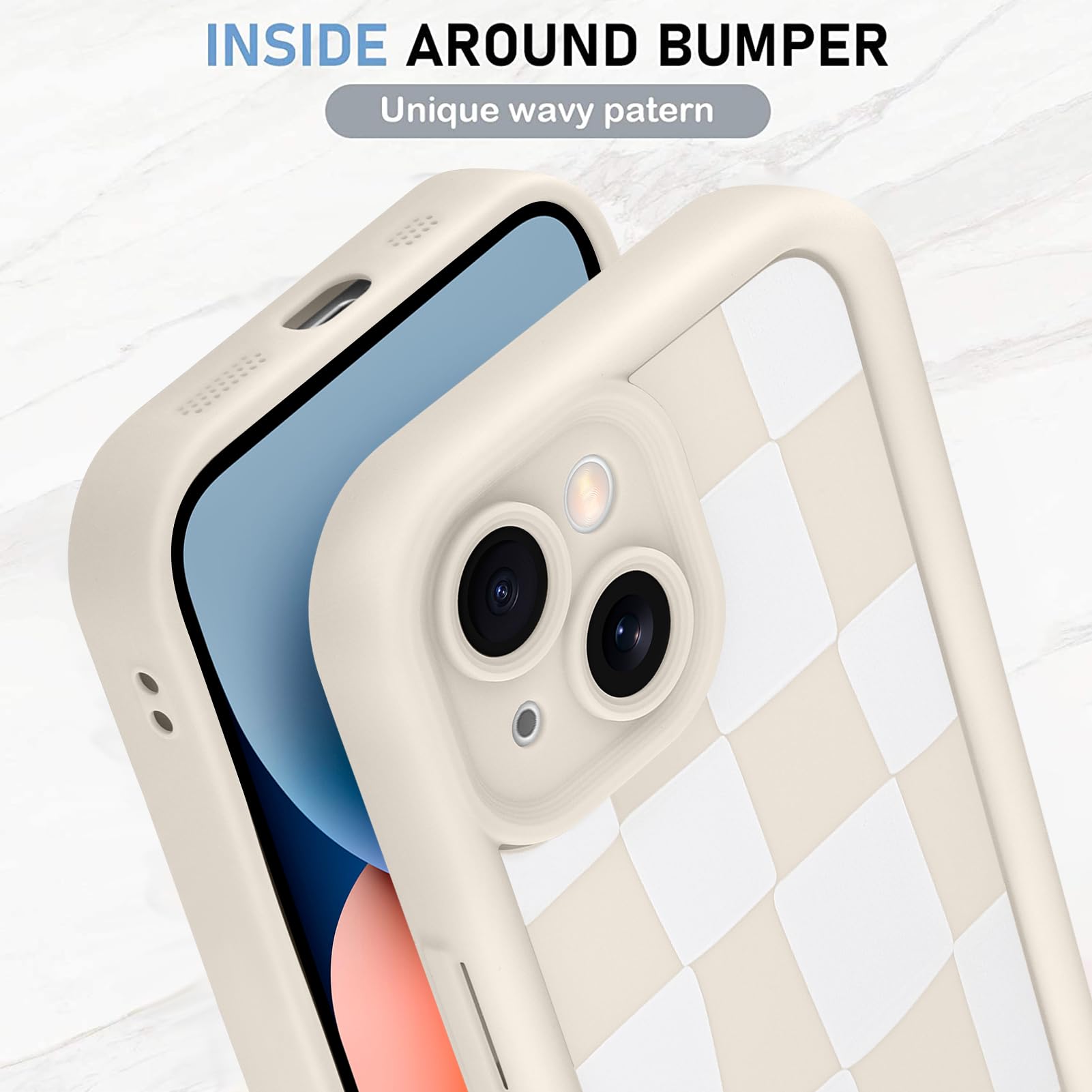 Foto 5 pulgar | Funda De Teléfono Kanghar Compatible Con Iphone 14 De Silicona Blanca - Venta Internacional.