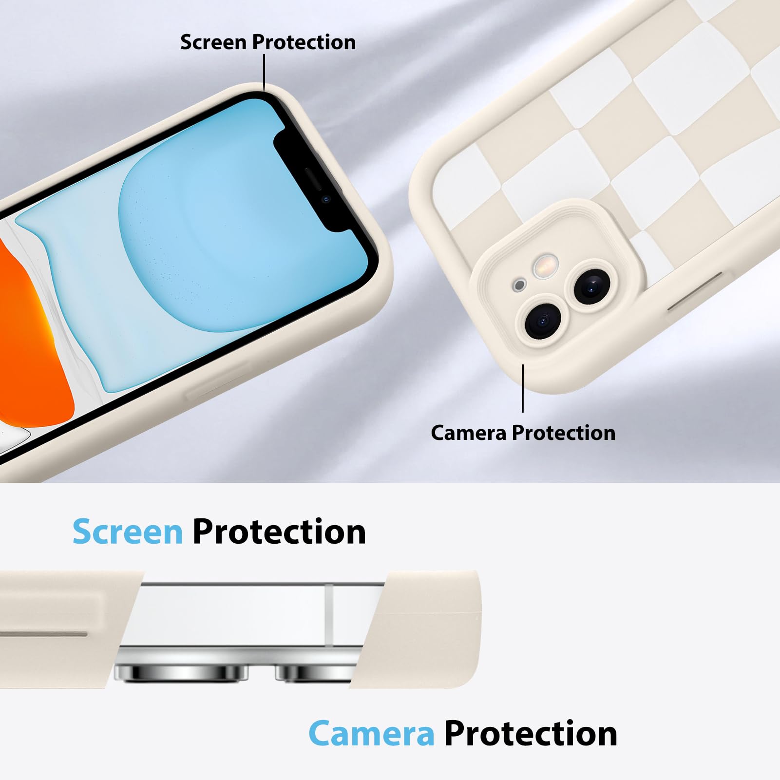 Foto 6 pulgar | Funda De Teléfono Kanghar Compatible Con Iphone 11 De Silicona Blanca - Venta Internacional.