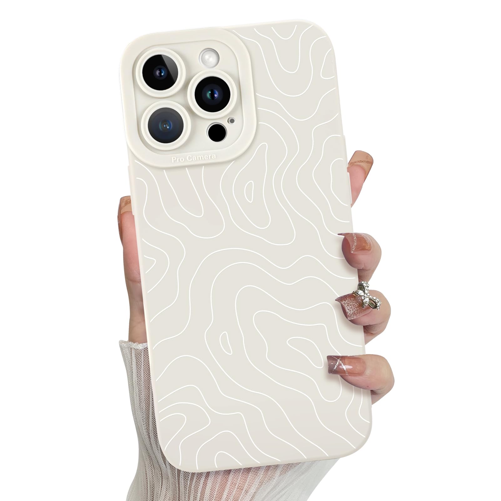 Foto 2 pulgar | Funda De Teléfono Mzelq Para Iphone 13 Pro Max De Silicona - Blanca - Venta Internacional.
