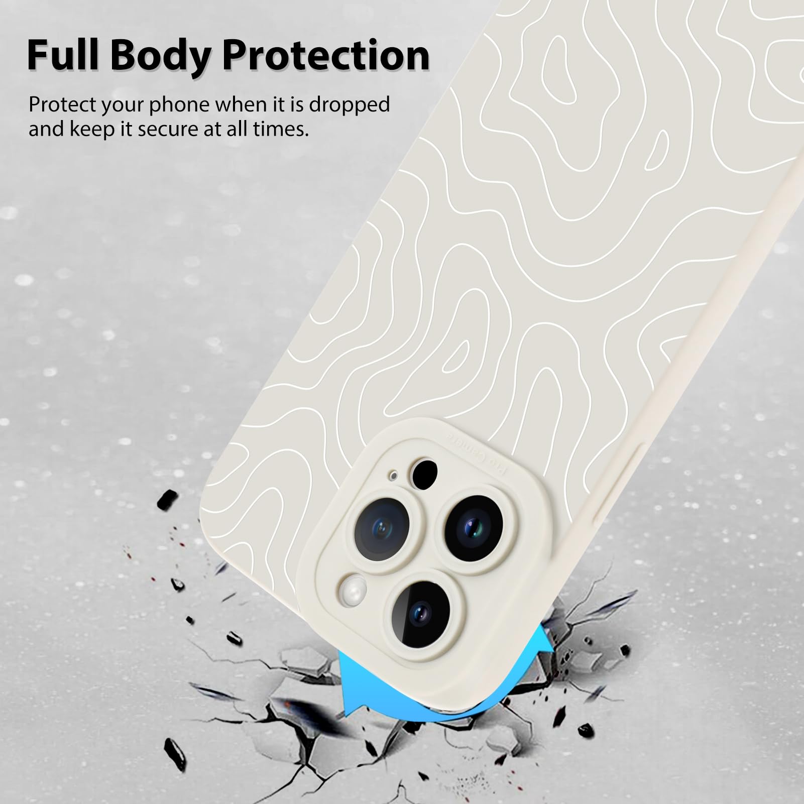 Foto 3 pulgar | Funda De Teléfono Mzelq Para Iphone 13 Pro Max De Silicona - Blanca - Venta Internacional.