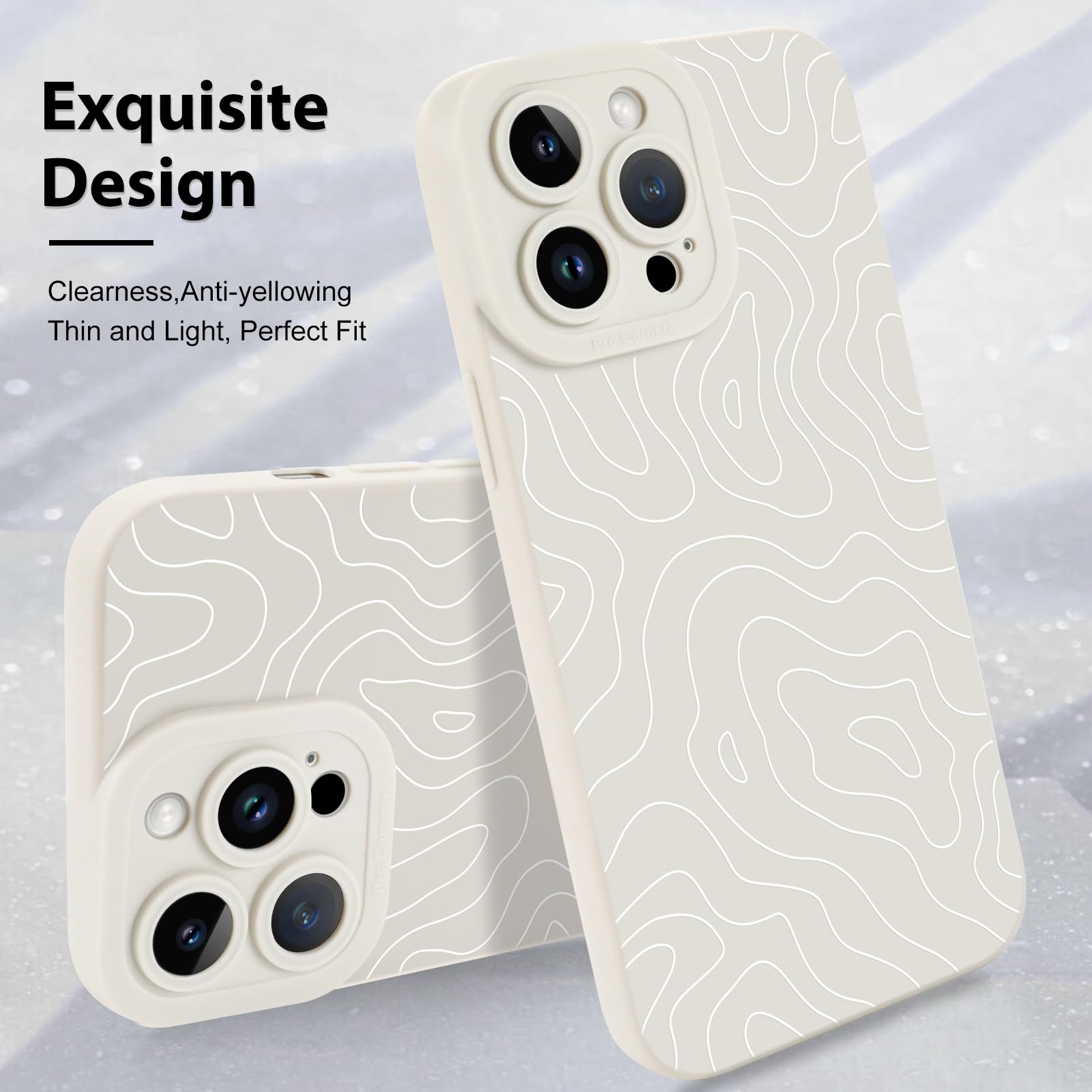 Foto 4 pulgar | Funda De Teléfono Mzelq Para Iphone 13 Pro Max De Silicona - Blanca - Venta Internacional.